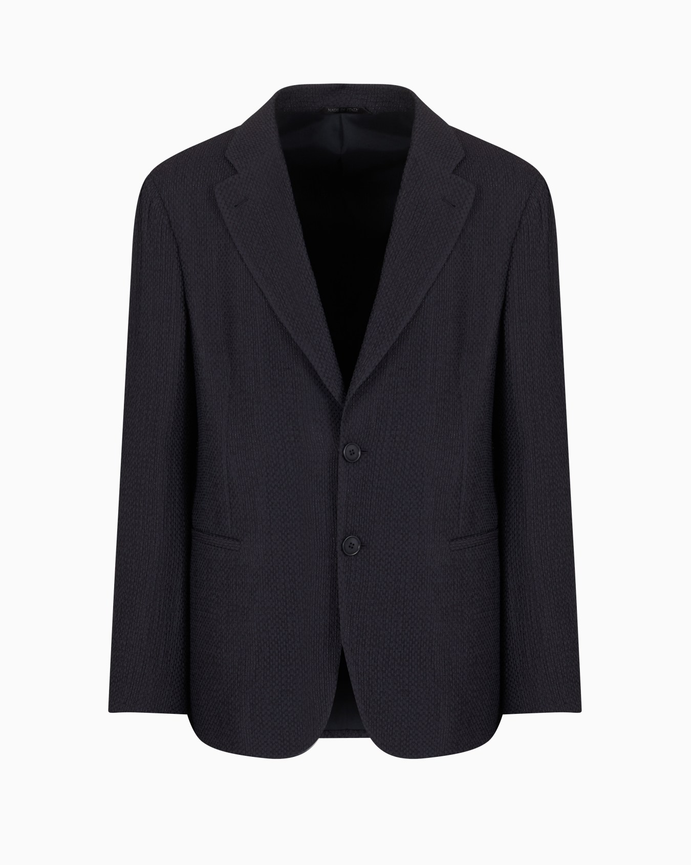 Chaqueta de abotonadura sencilla en mezcla de seda acolchada Diapositiva 0