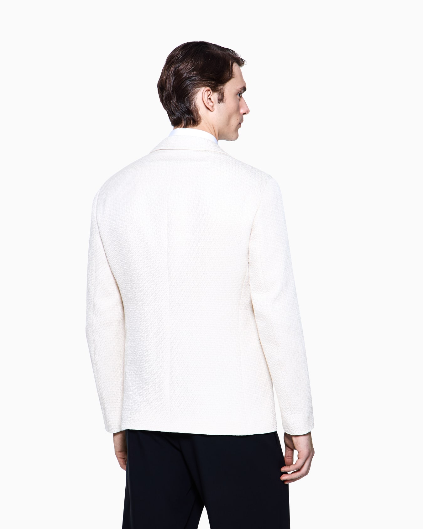 Single-breasted jacket in a quilted silk blend ASV Slide 2