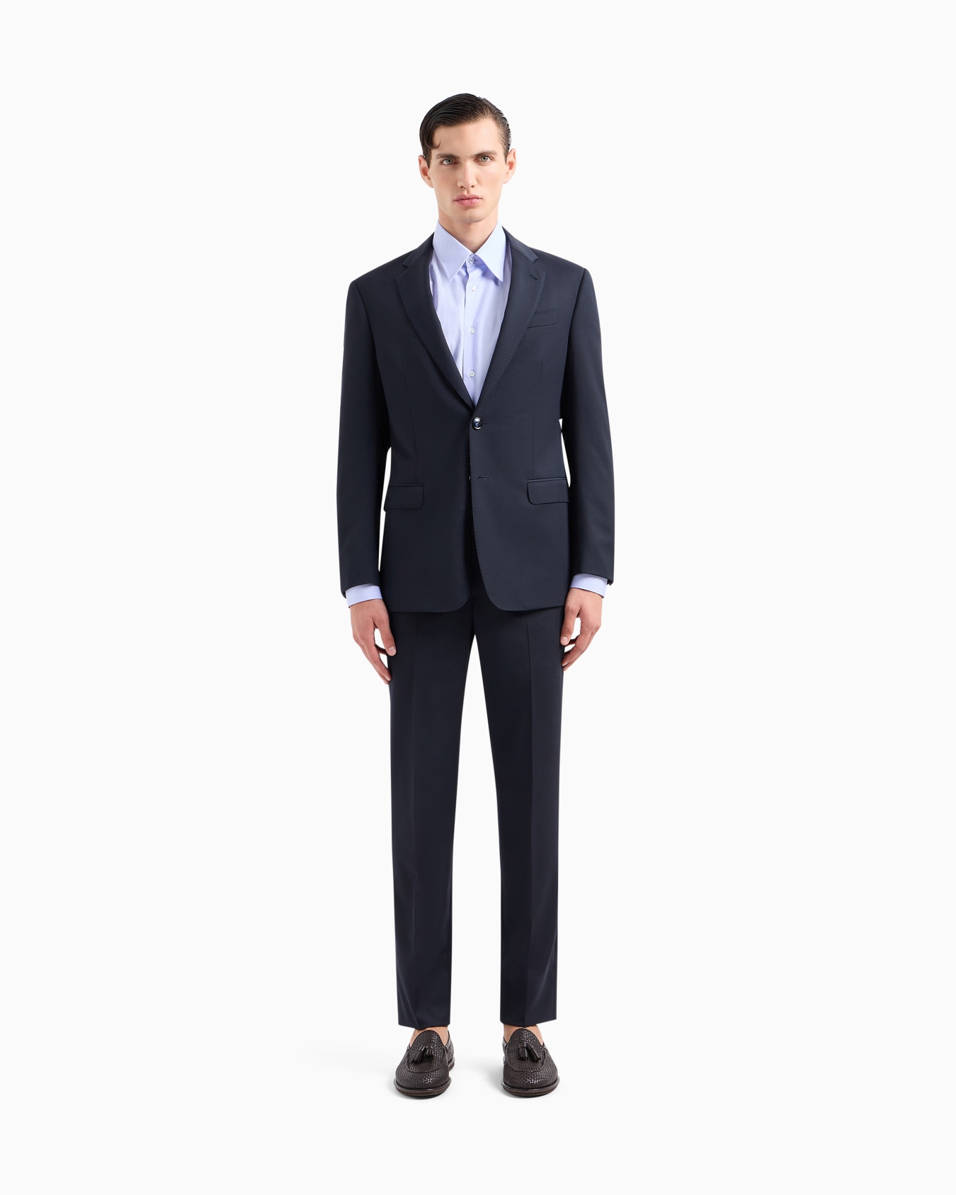 Single-breasted Soft line suit in virgin wool Slide 3