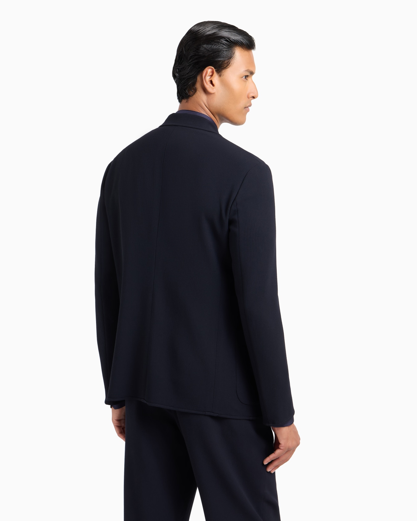 Chaqueta de abotonadura sencilla de mezcla de cupro efecto malla Diapositiva 2
