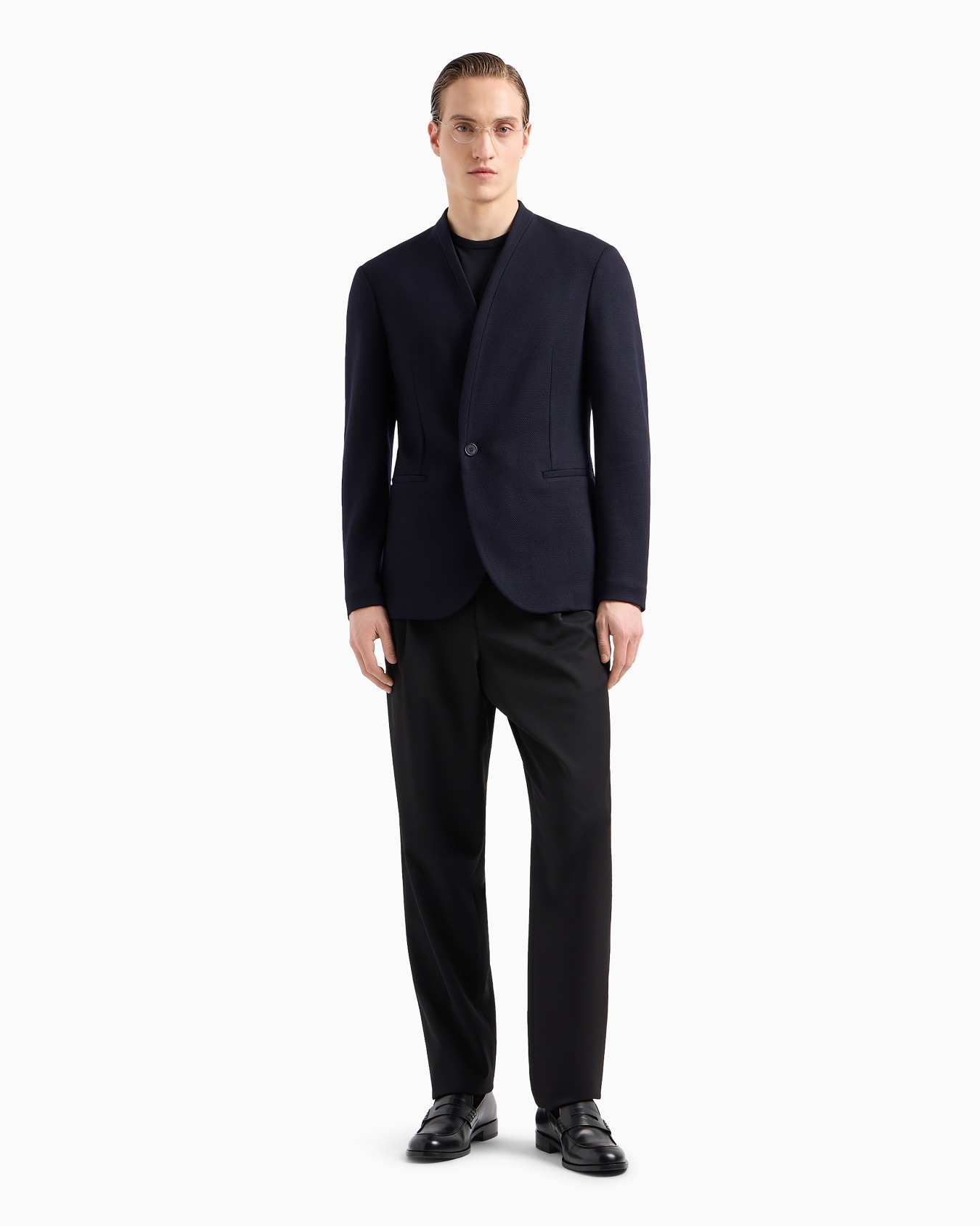 ASV single-breasted jacket in Lyocell and wool jersey Slide 3