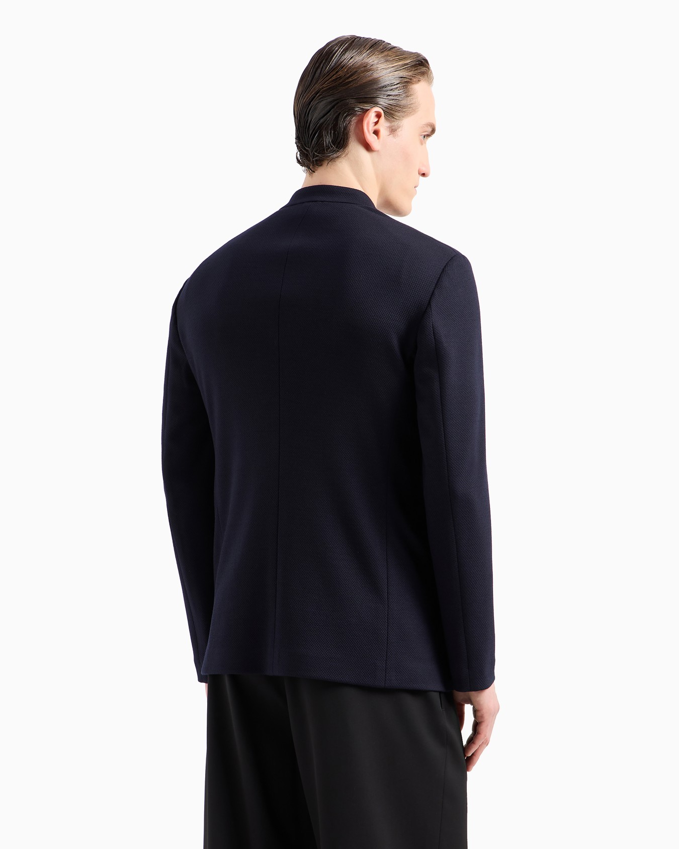 ASV single-breasted jacket in Lyocell and wool jersey Slide 2