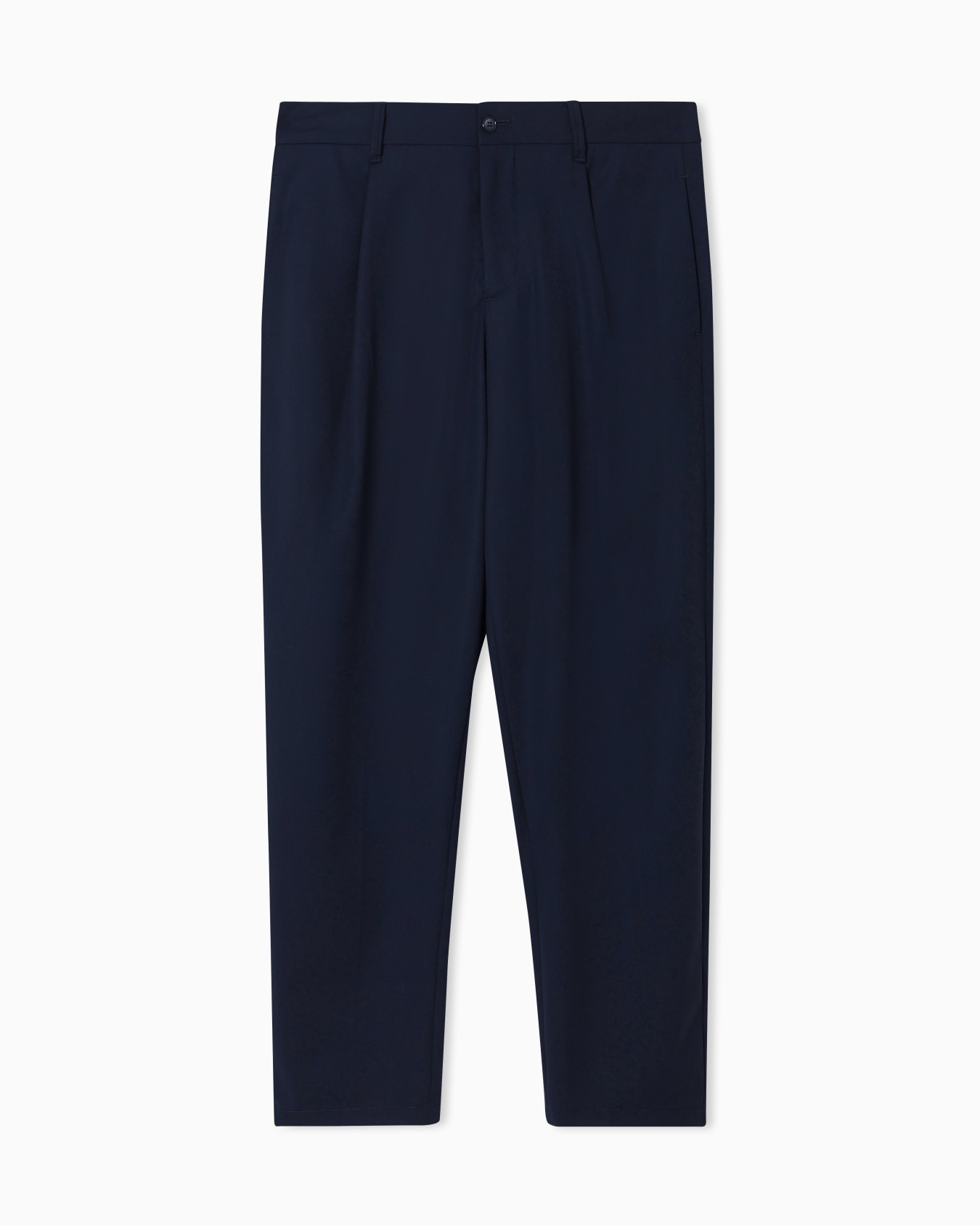 Single-pleat virgin wool trousers Slide 0