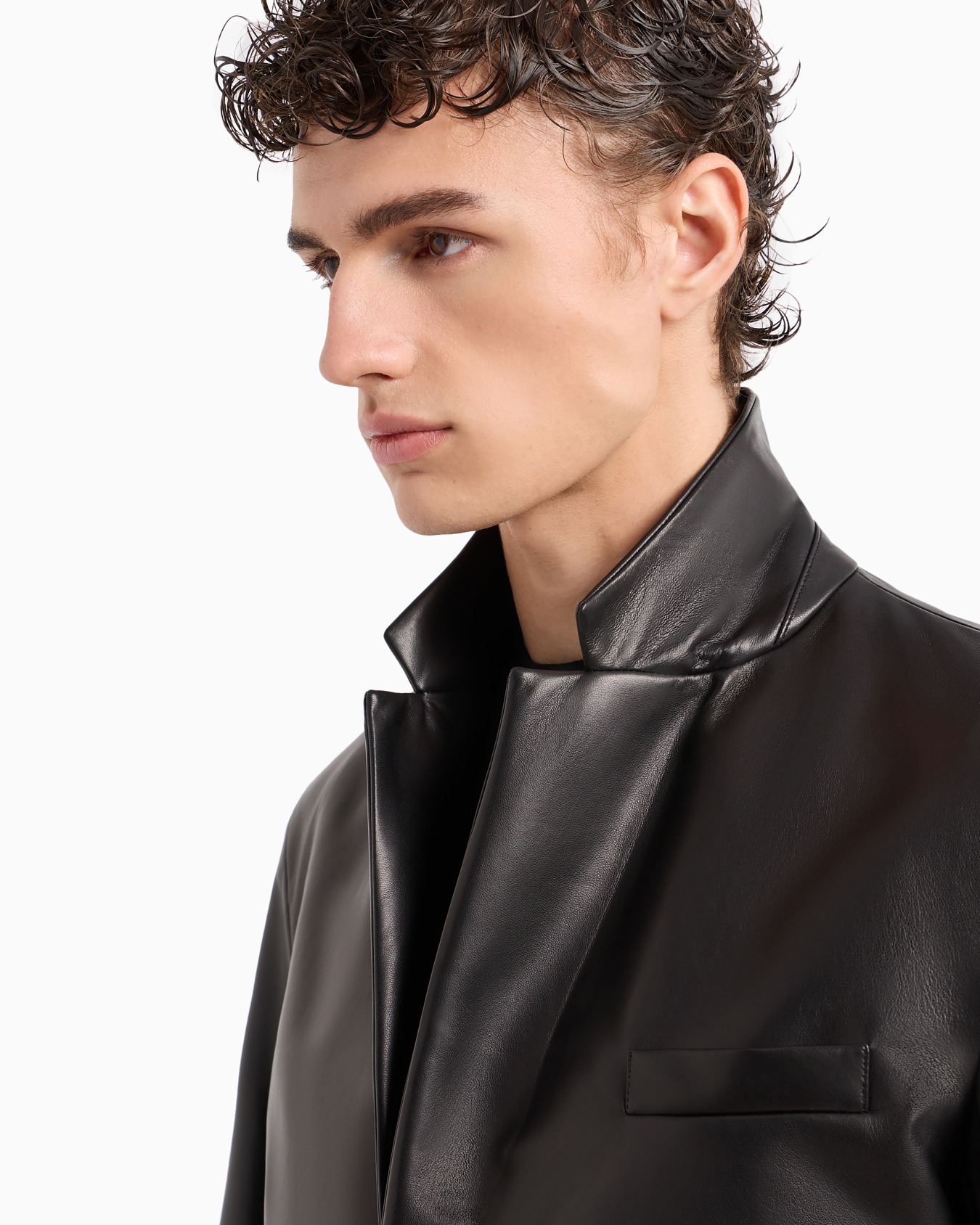 Single-breasted, nappa-leather jacket Slide 4