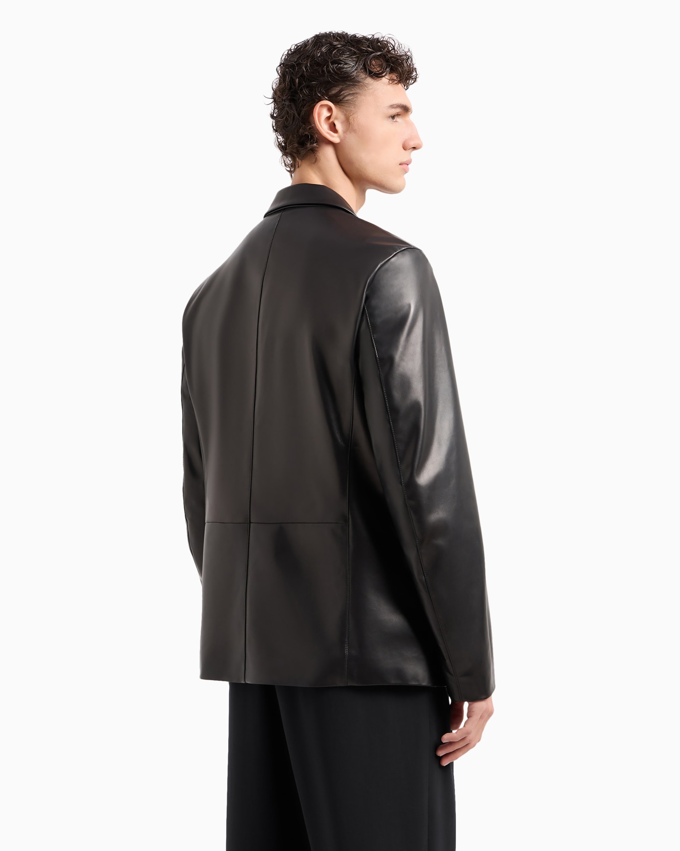 Single-breasted, nappa-leather jacket Slide 2