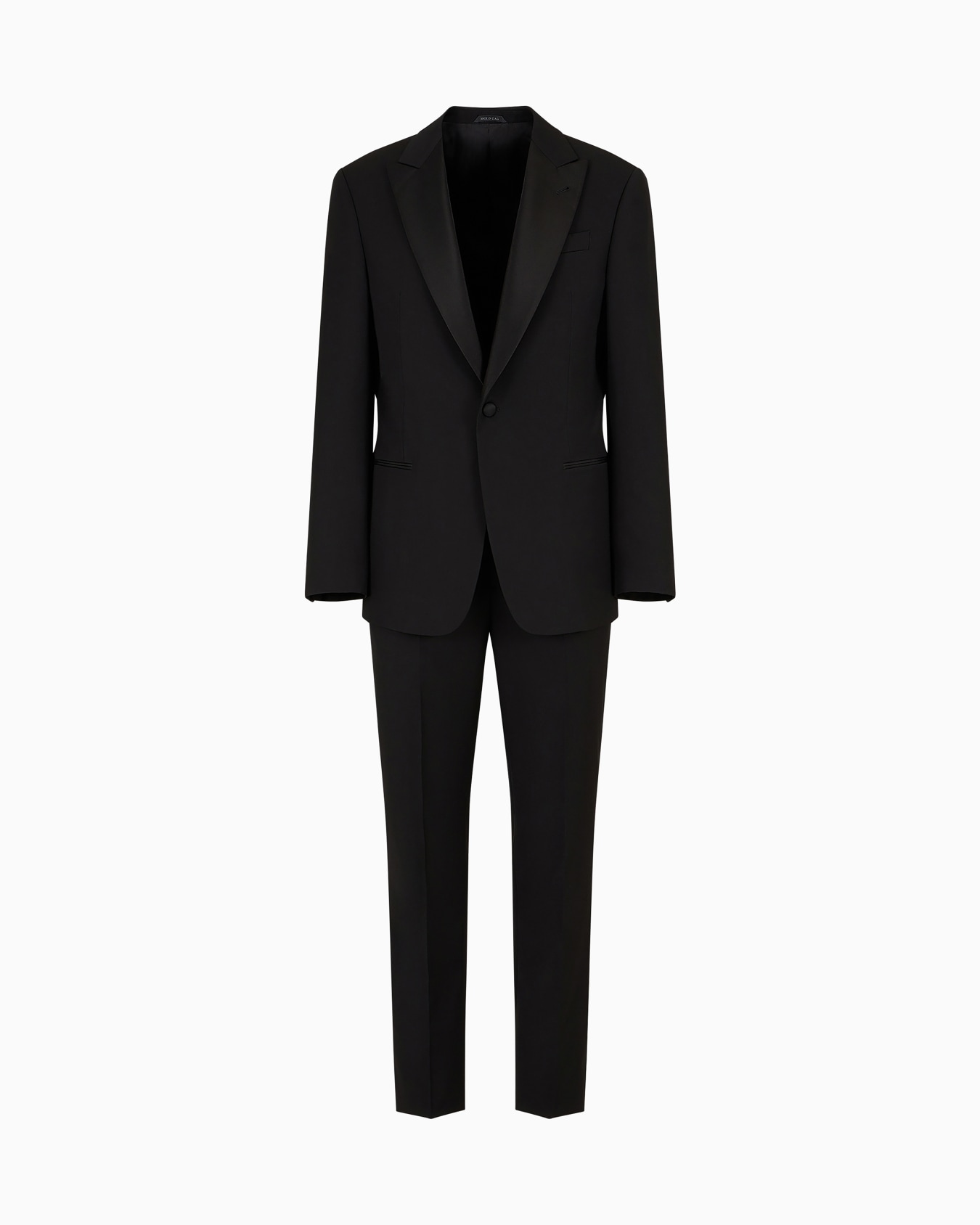 Single-breasted Soft line tuxedo in virgin wool Slide 0