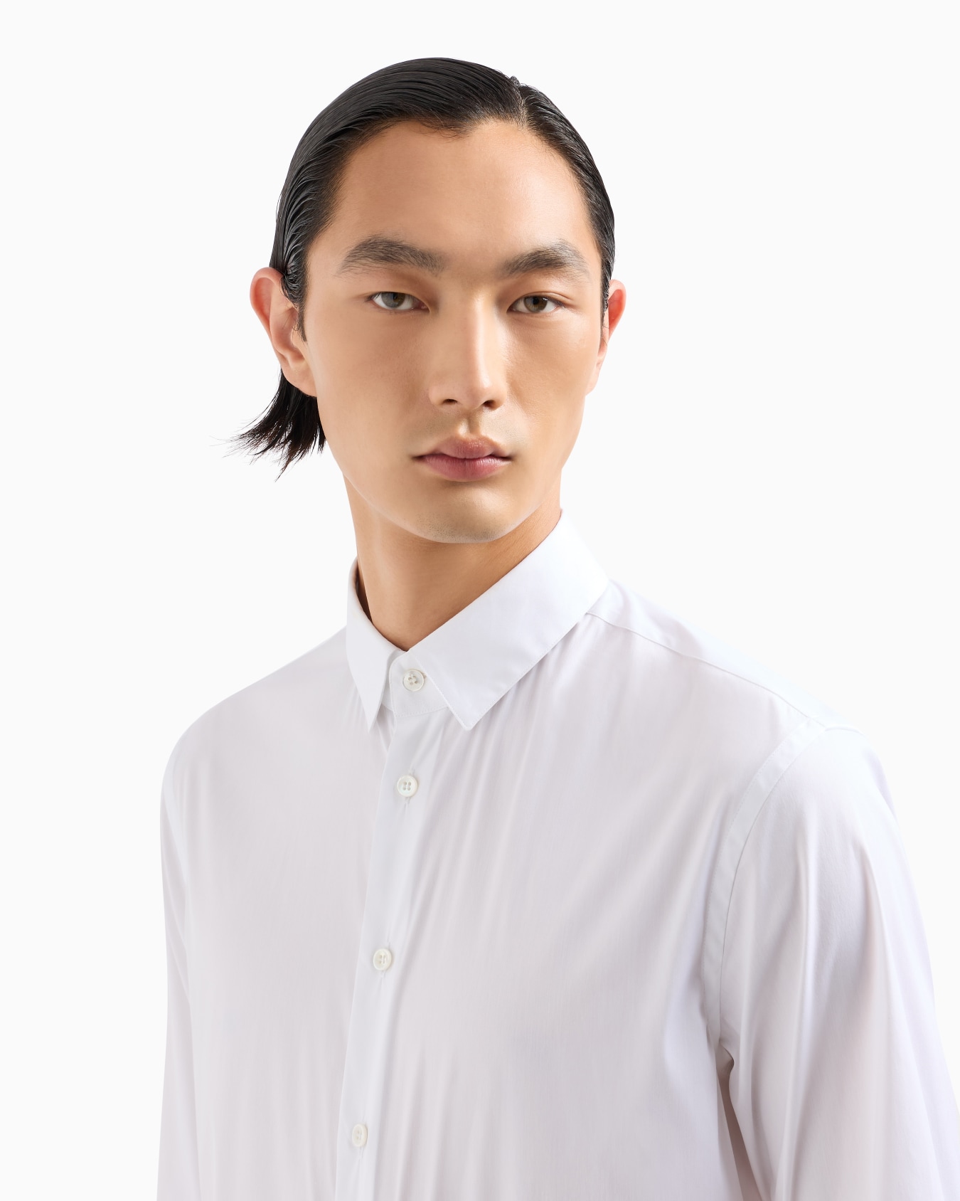 Slim-fit shirt in cotton poplin Slide 5