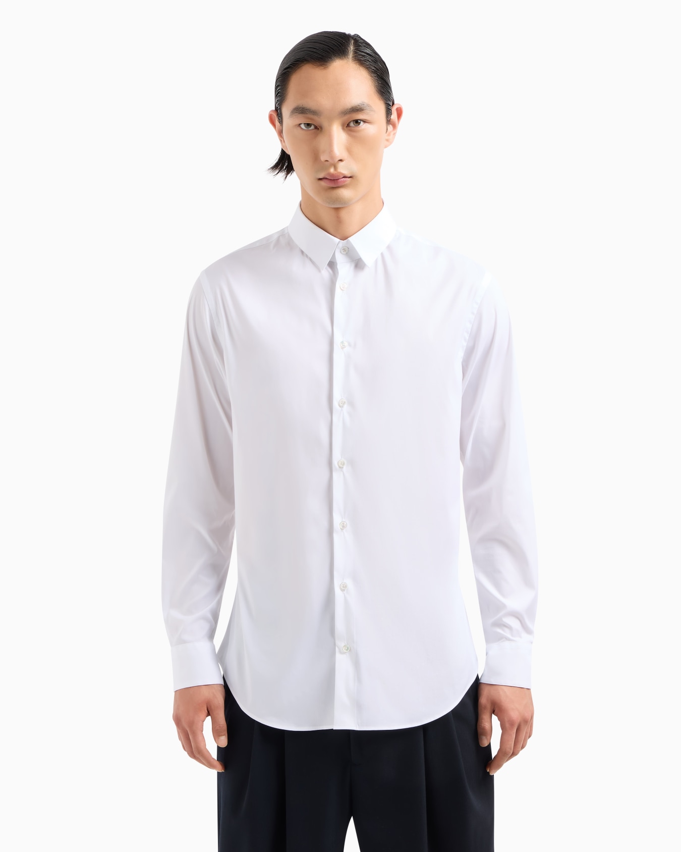 Slim-fit shirt in cotton poplin Slide 4