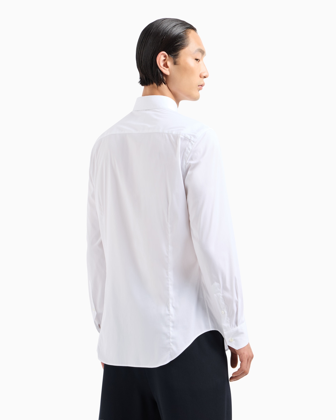Slim-fit shirt in cotton poplin Slide 3