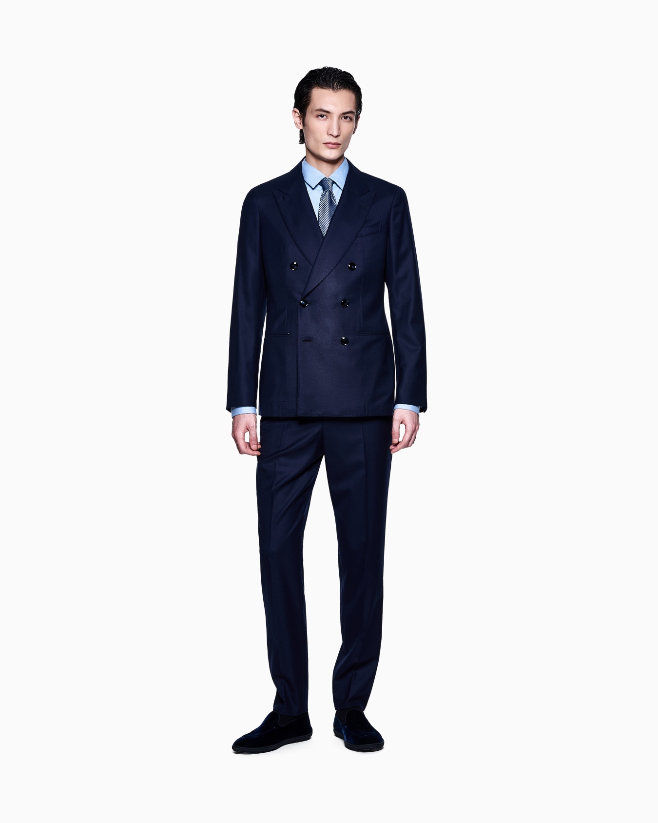 Chemise coupe slim en jersey de mélange de coton chiné Diapositive 1