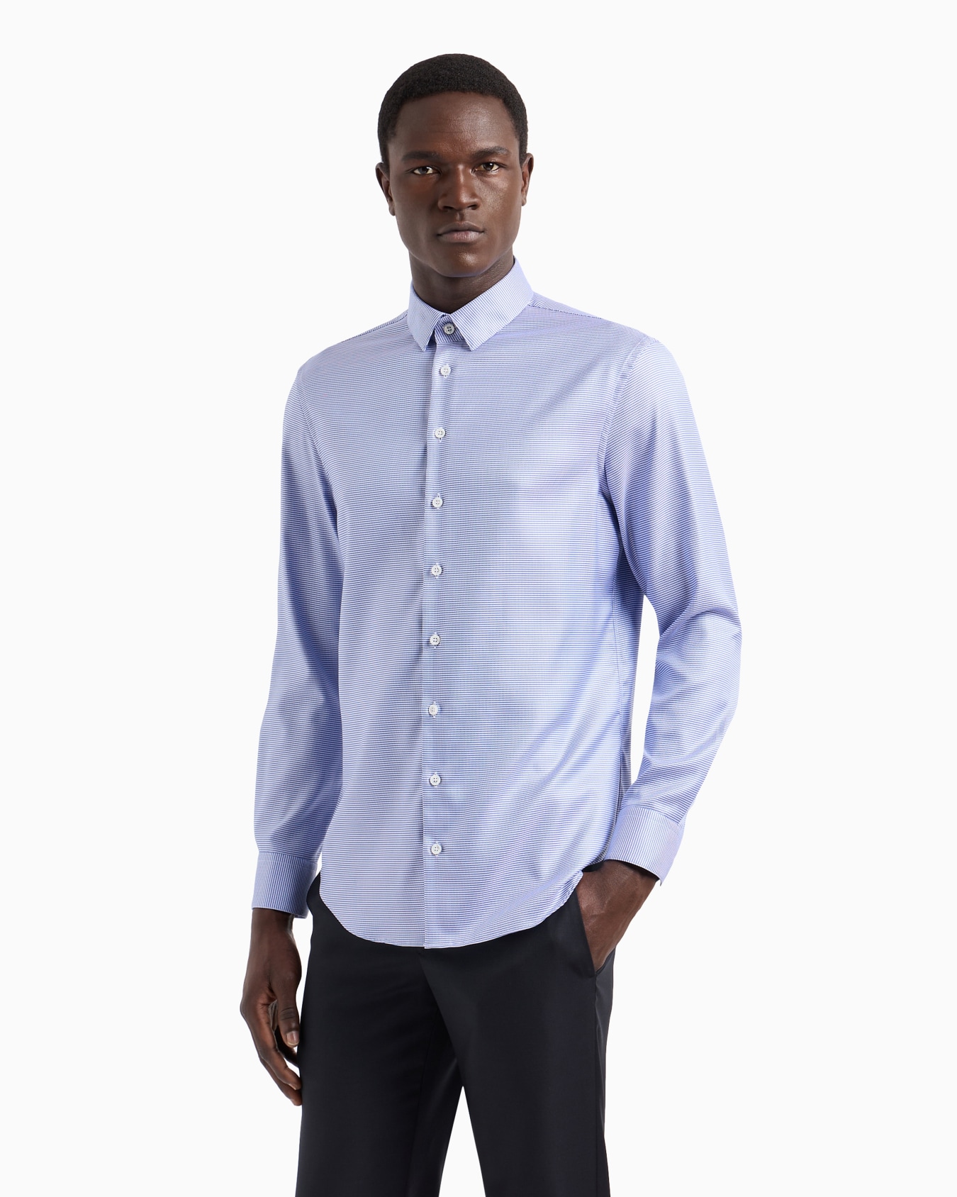 Camicia regular fit in cotone stampata Slide 4