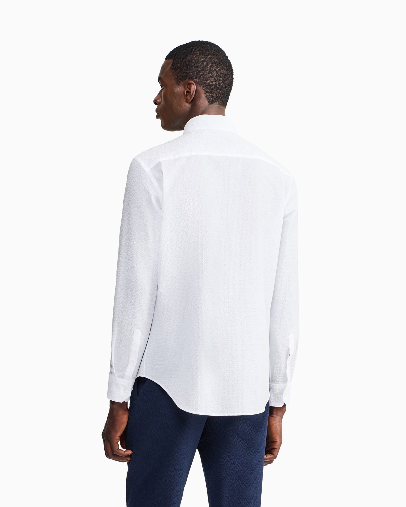 Camisa regular fit de sirsaca de algodón Diapositiva 5