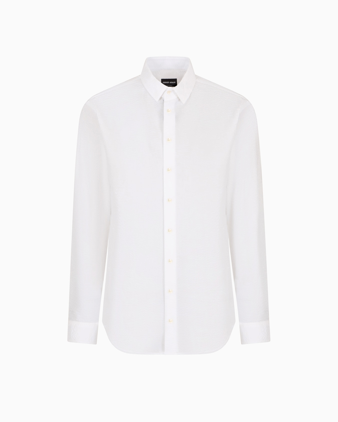 Regular-fit cotton-seersucker shirt Slide 0