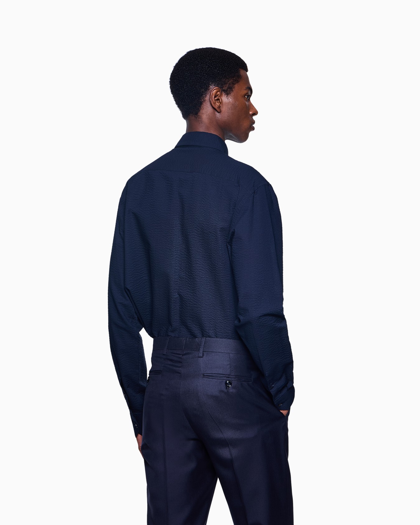 Regular-fit cotton-seersucker shirt Slide 5