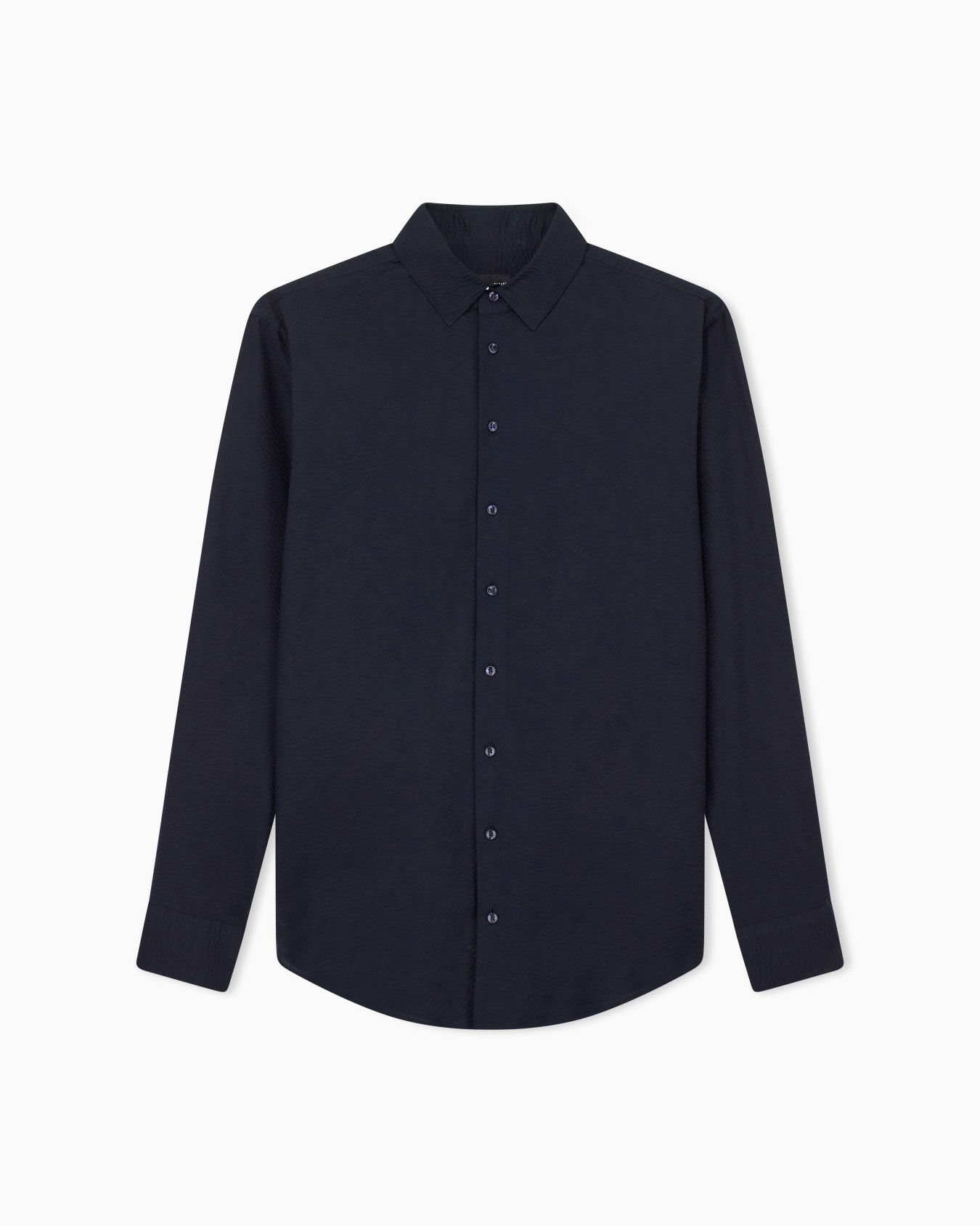 Regular-fit cotton-seersucker shirt Slide 0