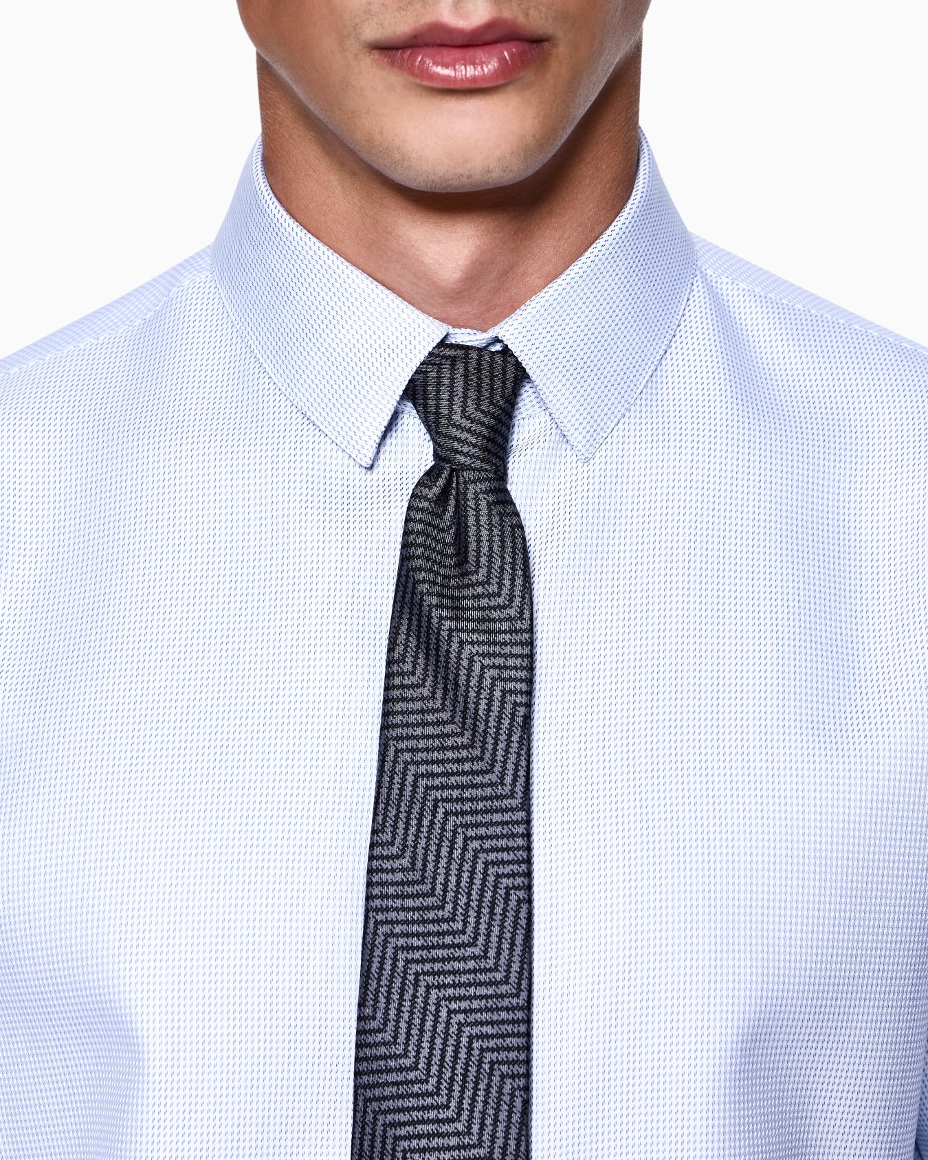 Hemd in Regular Fit aus Baumwolle in Mikrostruktur Folie 4