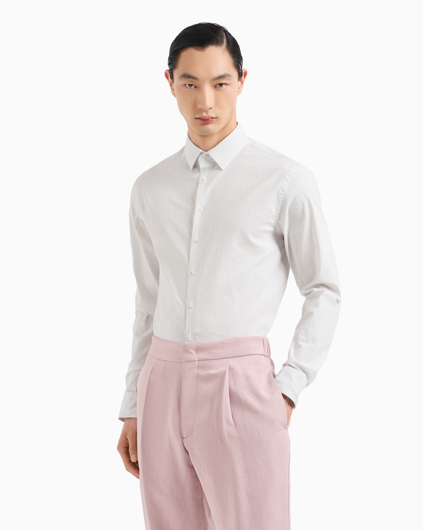 Regular-fit stretch-cotton shirt Slide 3