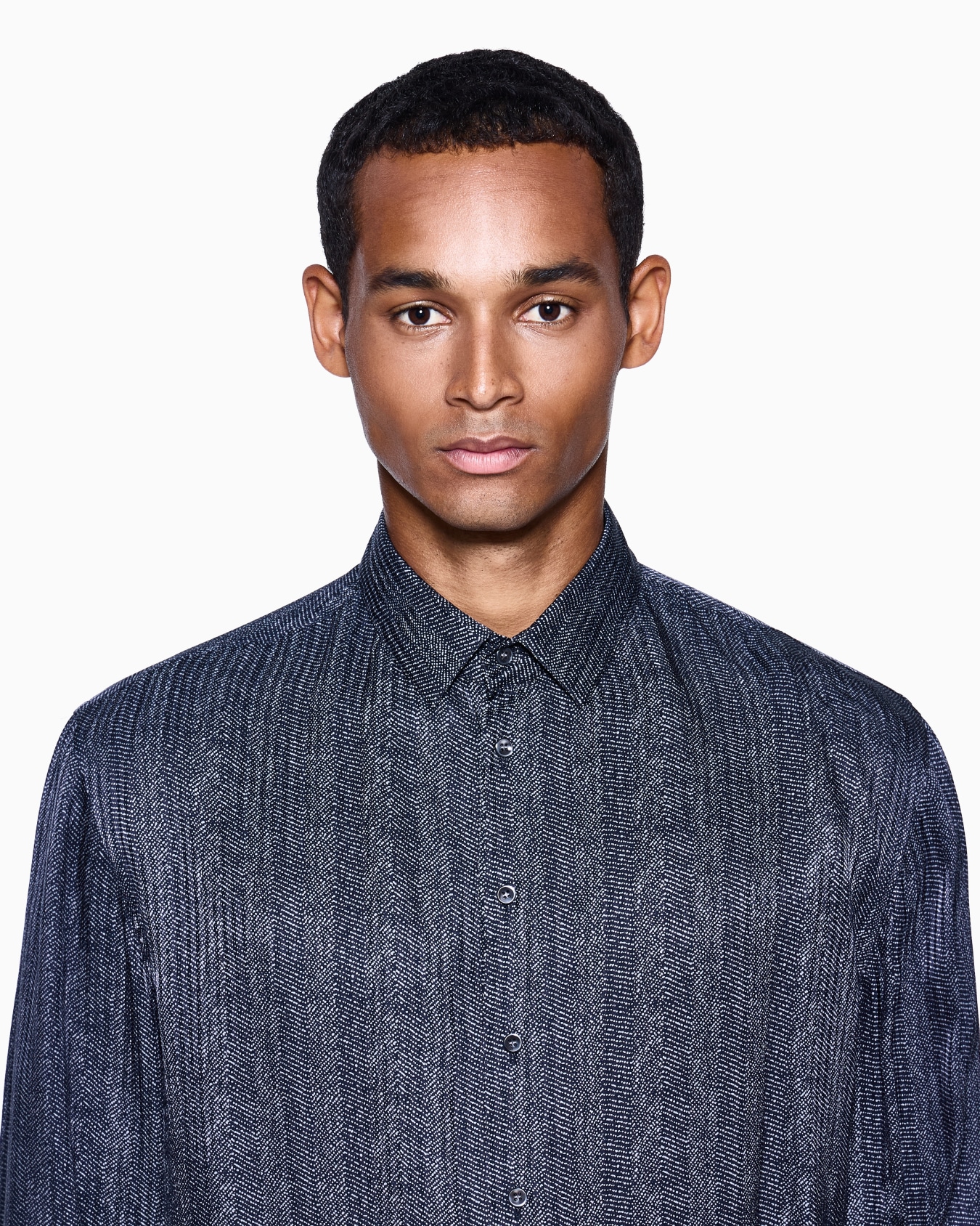 Regular-fit printed viscose and silk shirt Slide 4