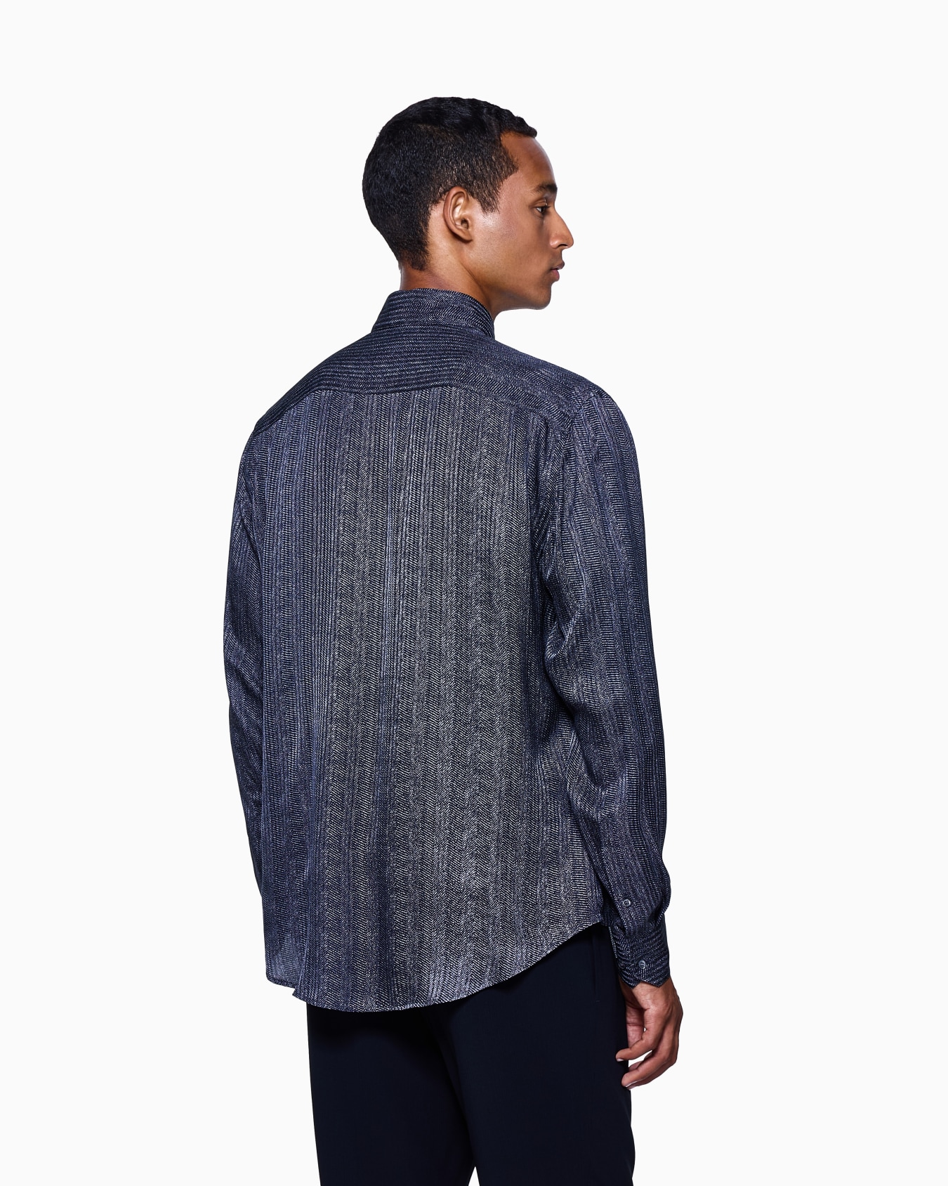 Regular-fit printed viscose and silk shirt Slide 2