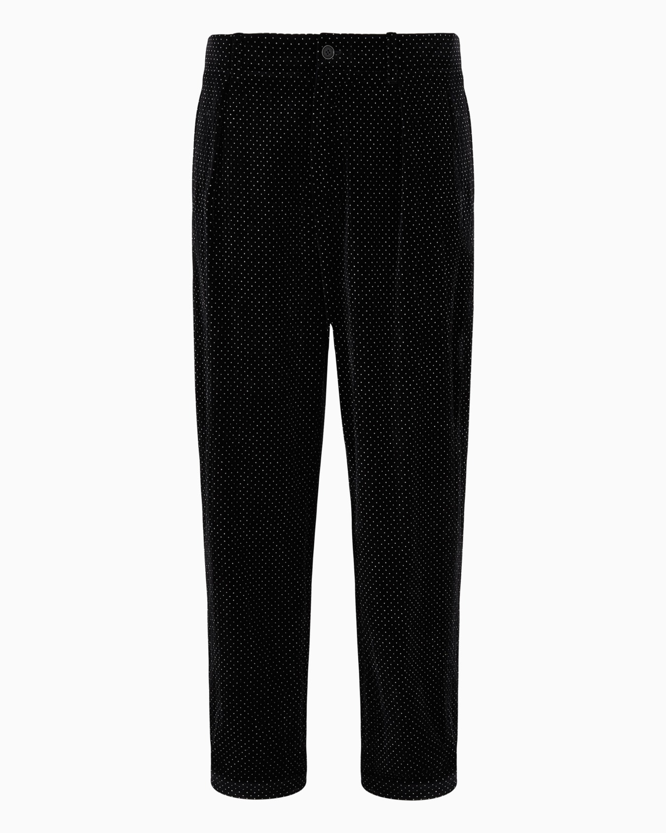 Hose mit einer Bundfalte, gefertigt aus Seersucker-Samt mit Punkte-Muster Folie 0