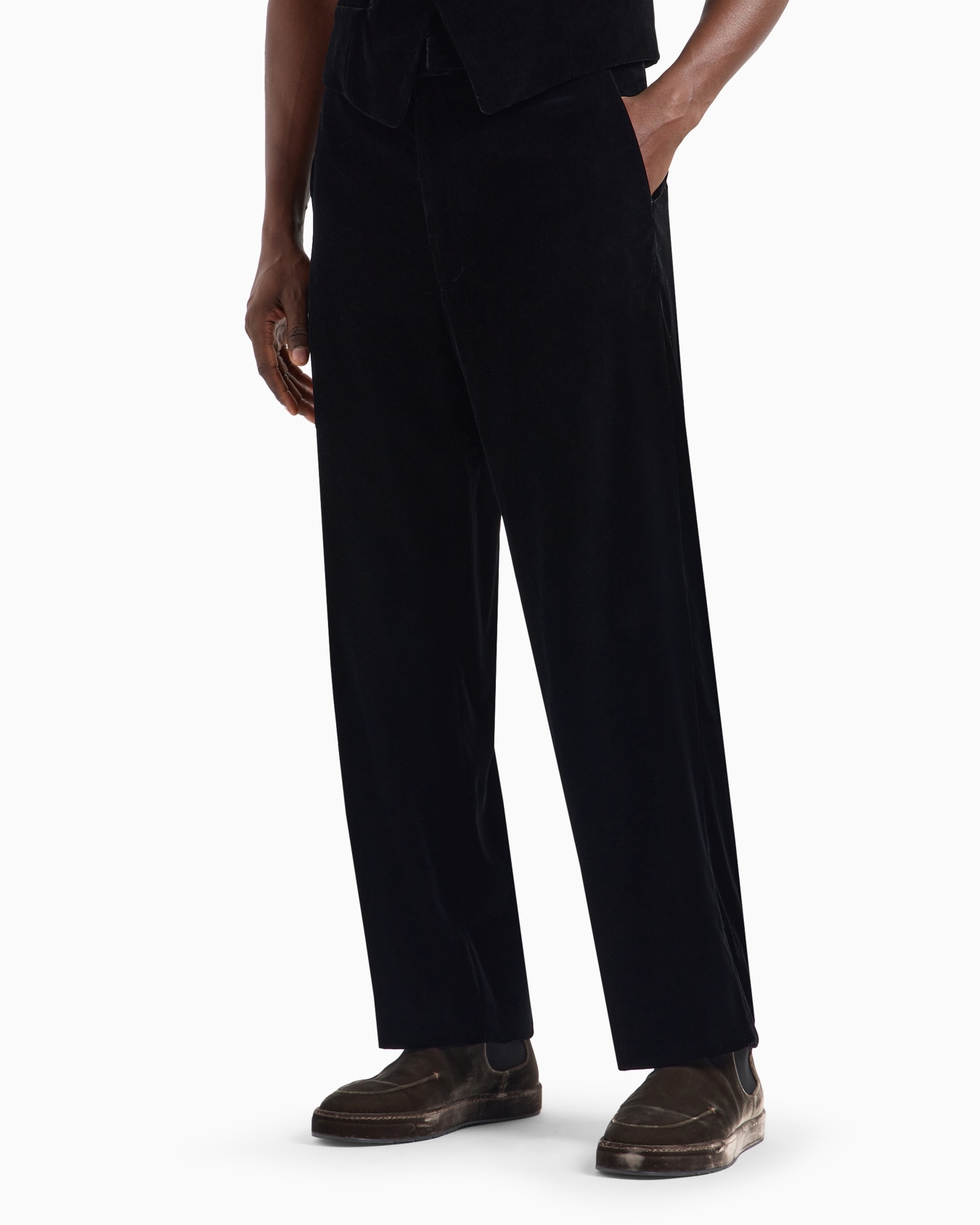 Flat-Front-Hose aus Samt Folie 2