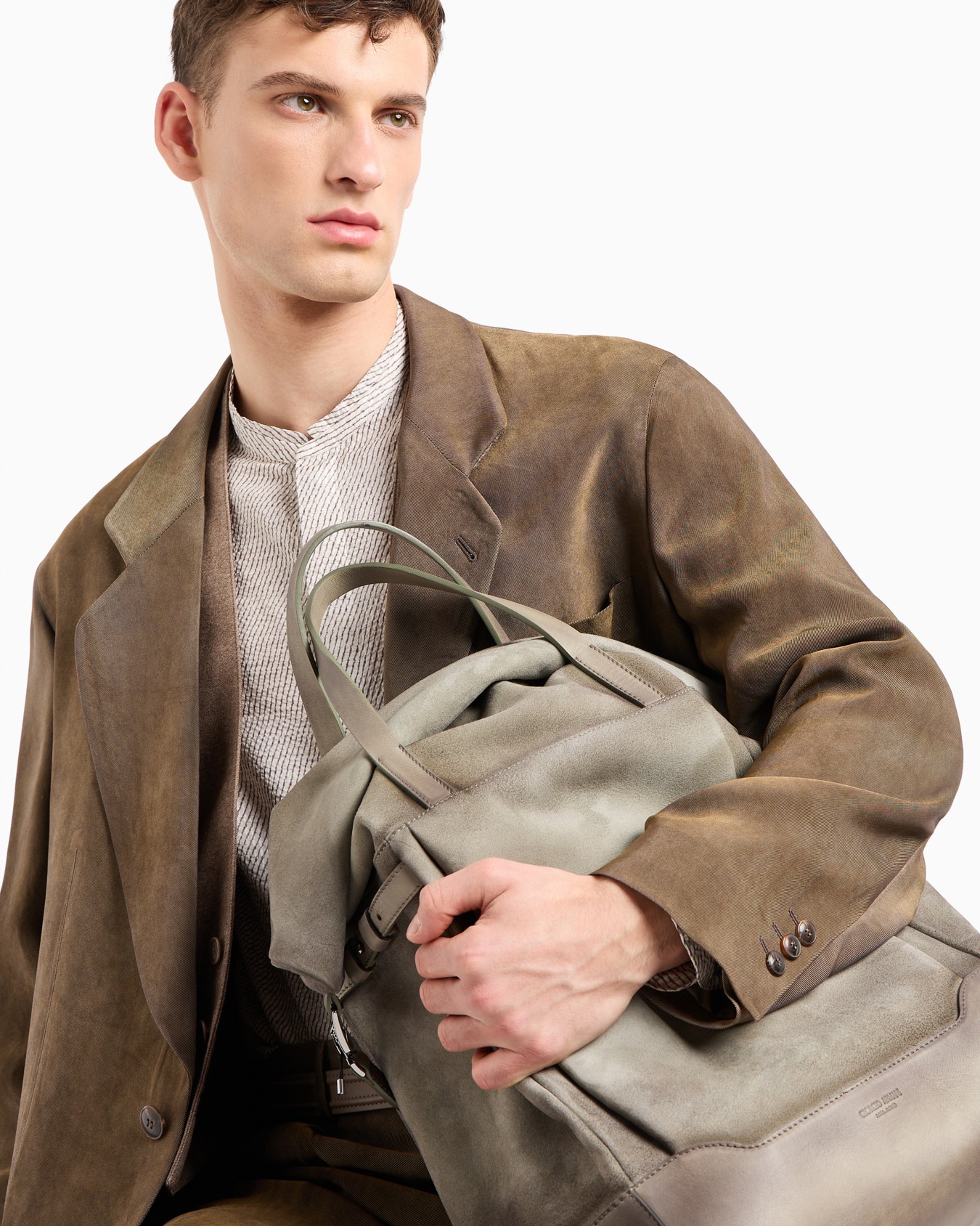 Printed cotton and silk blend shirt Slide 5