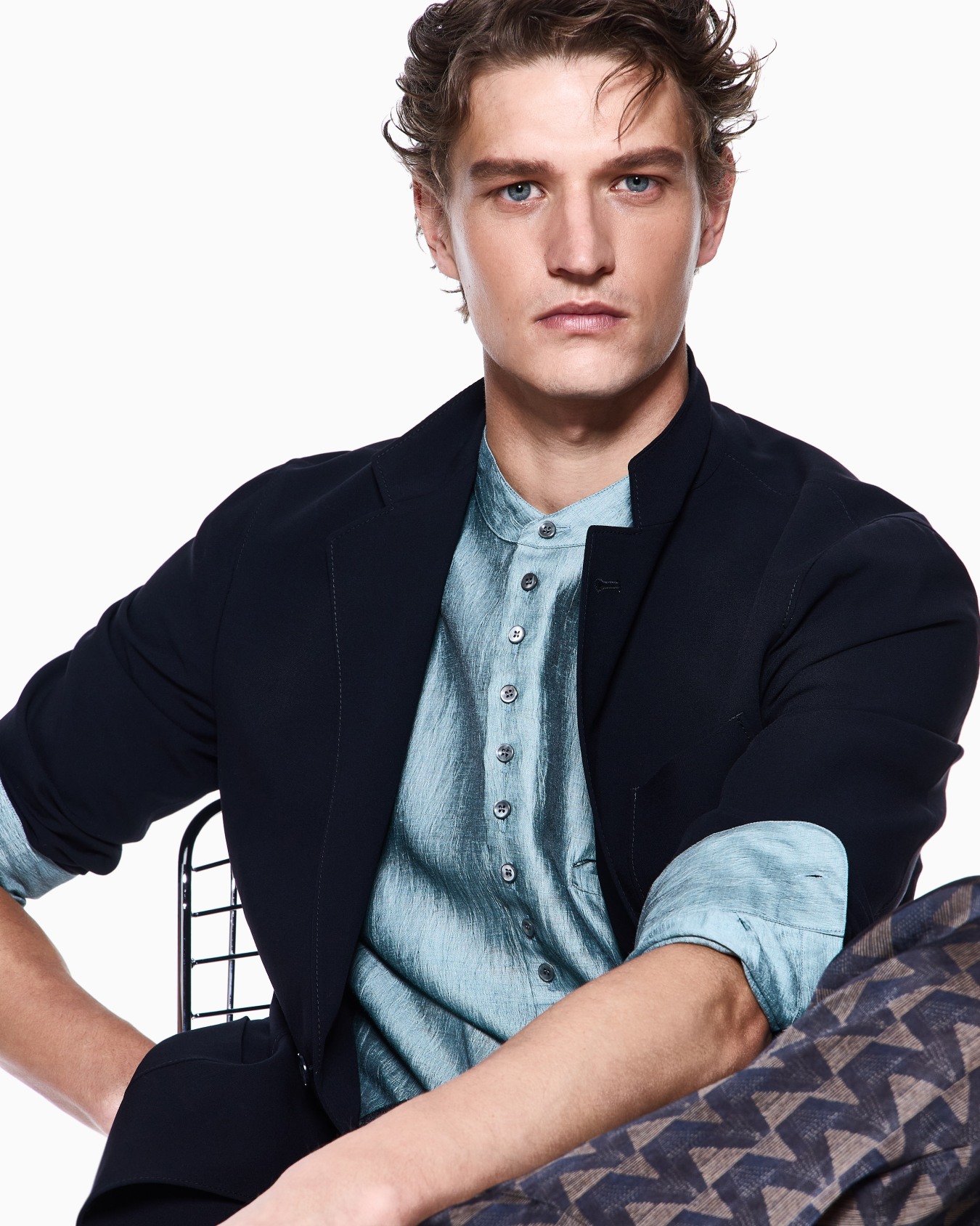 Einreihiges Sakko aus Schurwoll-Crêpe, Upton-Line Folie 7