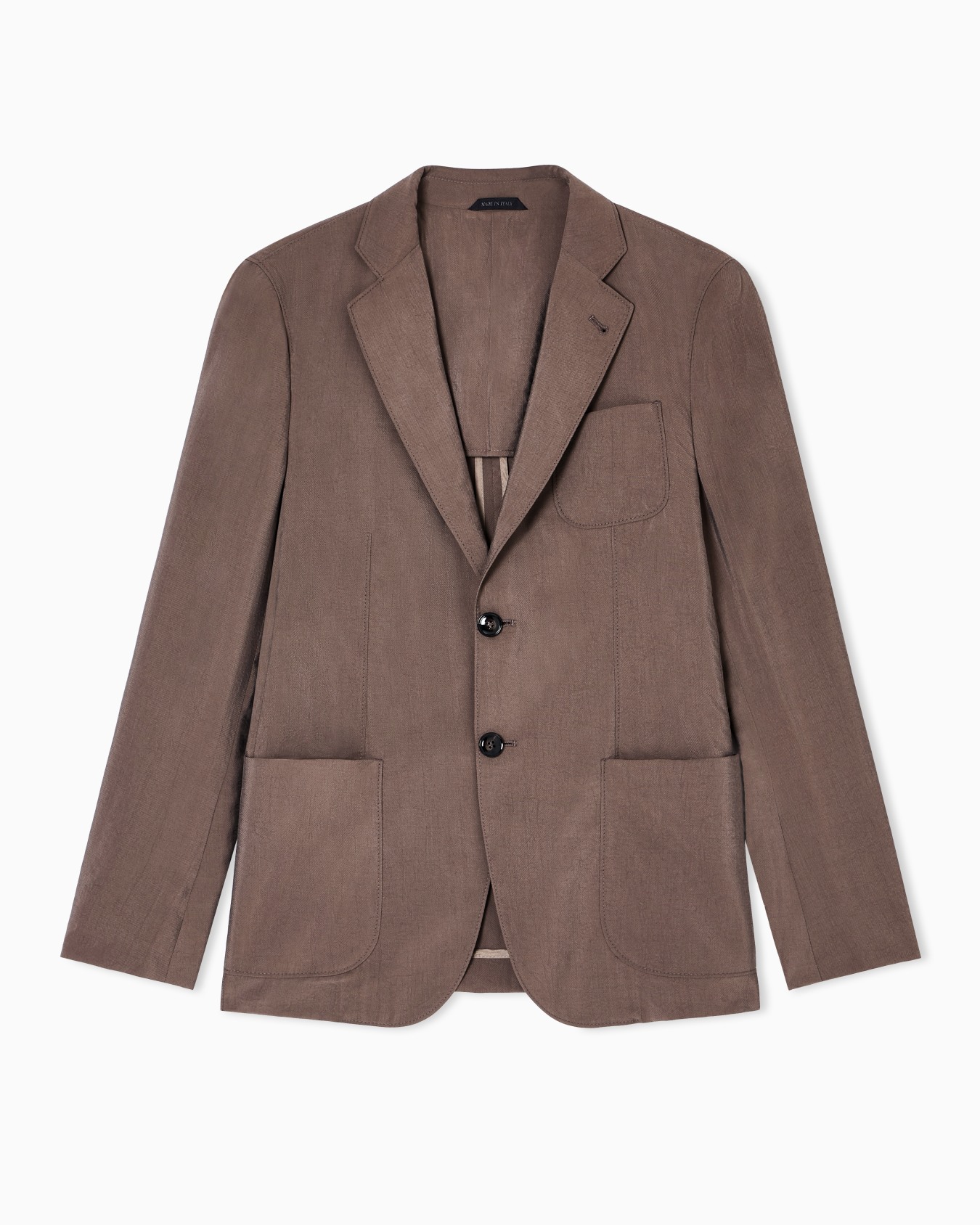 Chaqueta línea Upton de abotonadura sencilla de seda lavada Diapositiva 0