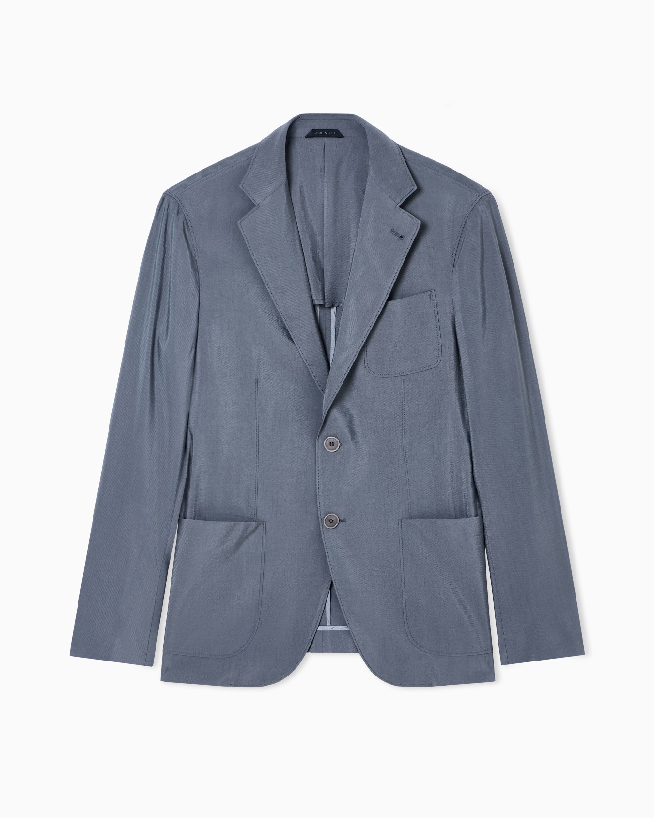 Upton Line single-breasted jacket in washed silk Slide 0