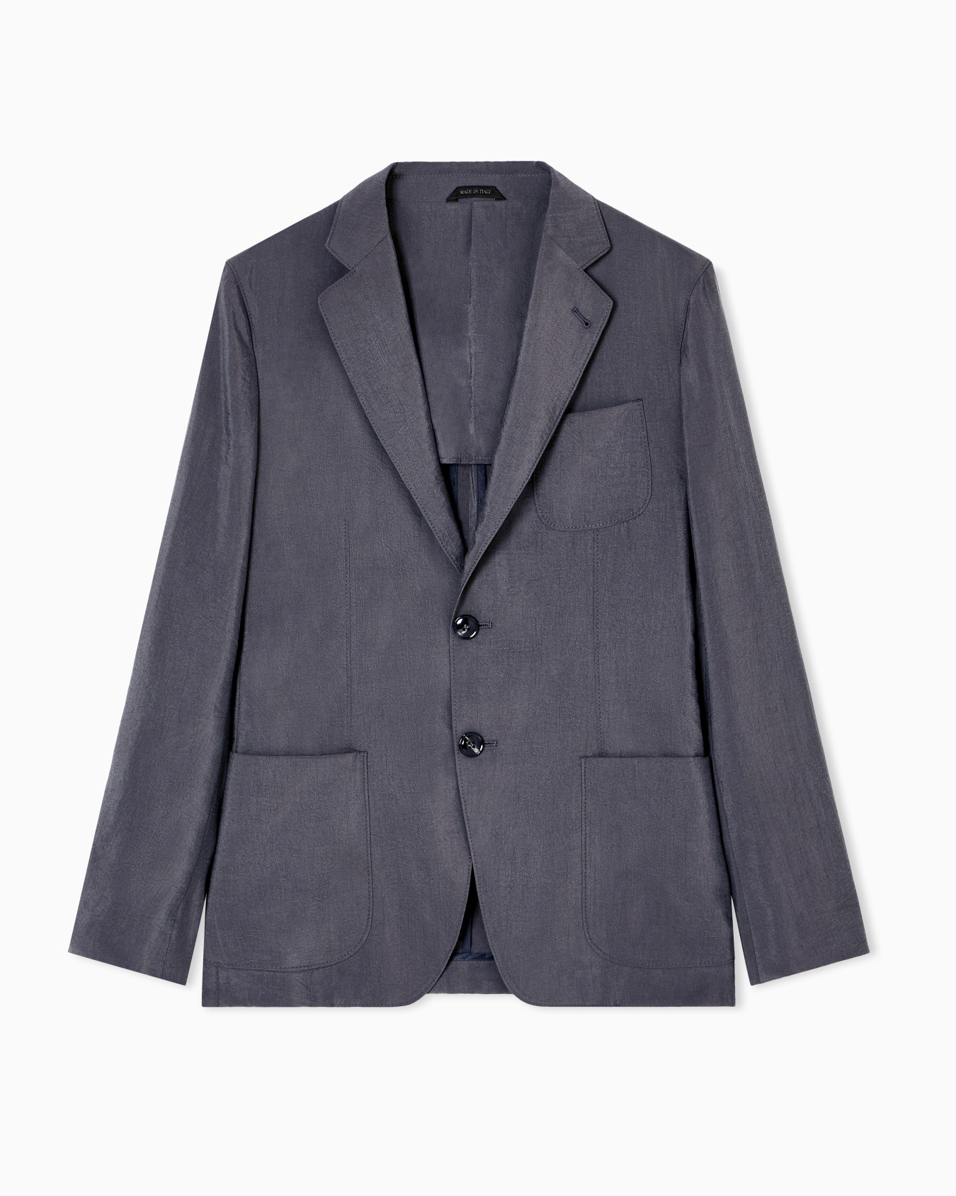 Upton Line single-breasted jacket in washed silk Slide 0