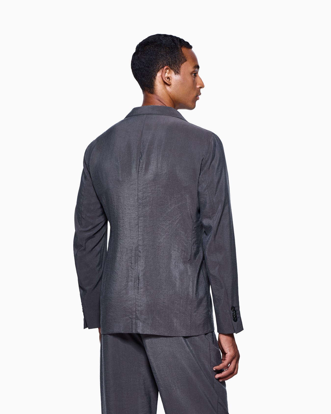 Upton Line single-breasted jacket in washed silk Slide 2