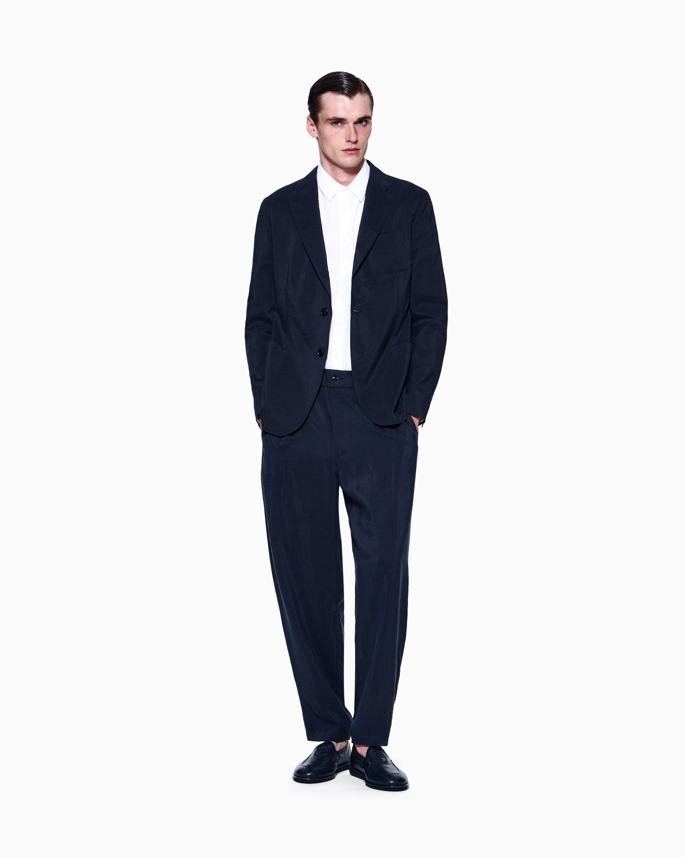 アプトンライン シングルブレストジャケット ウォッシュドシルク スライドする 1