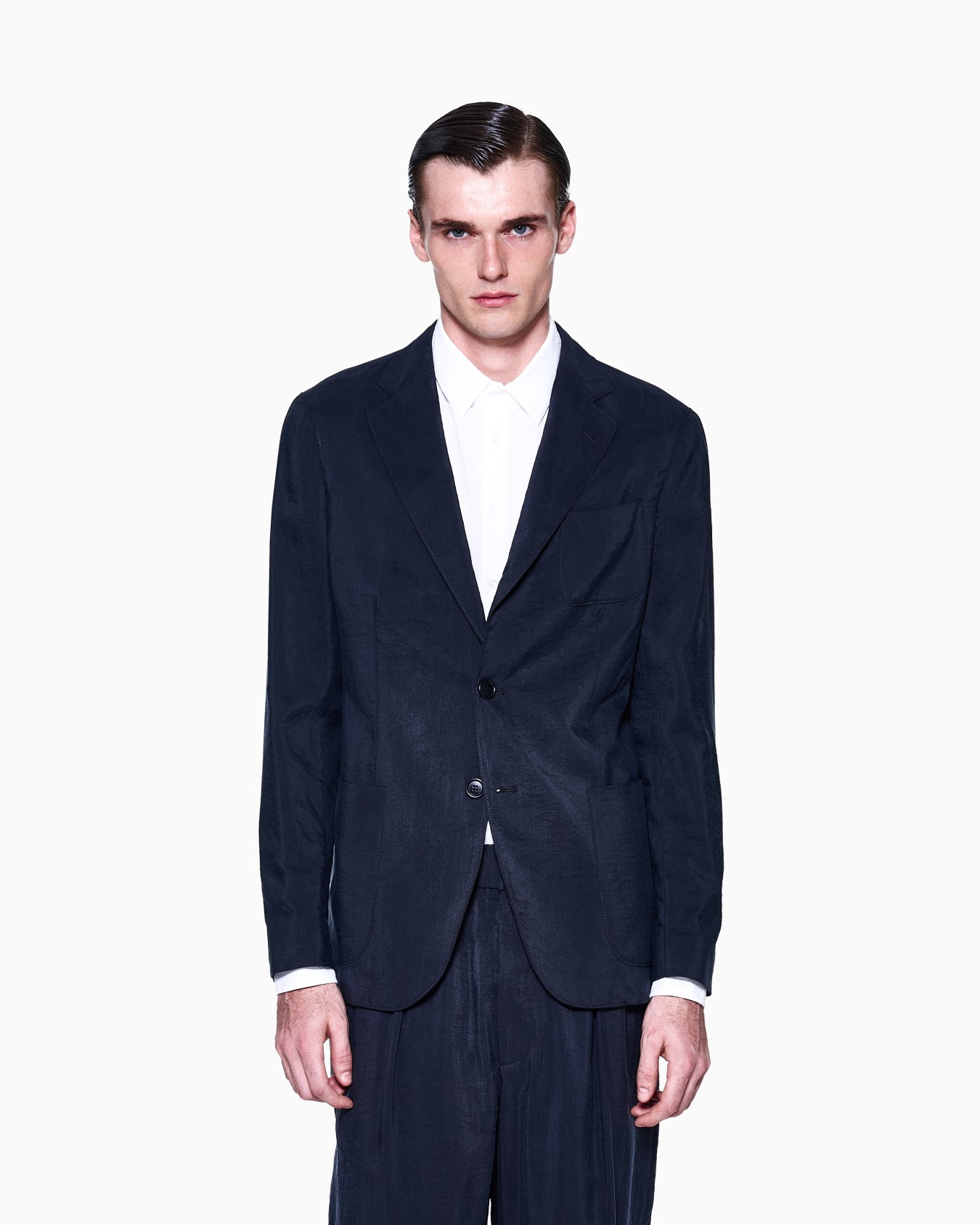 アプトンライン シングルブレストジャケット ウォッシュドシルク スライドする 3