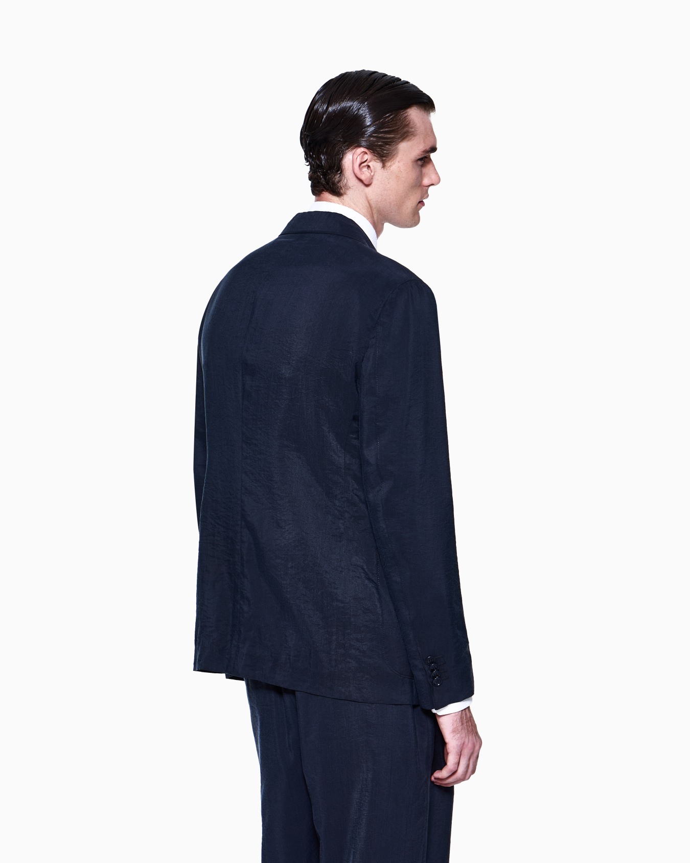 アプトンライン シングルブレストジャケット ウォッシュドシルク スライドする 2