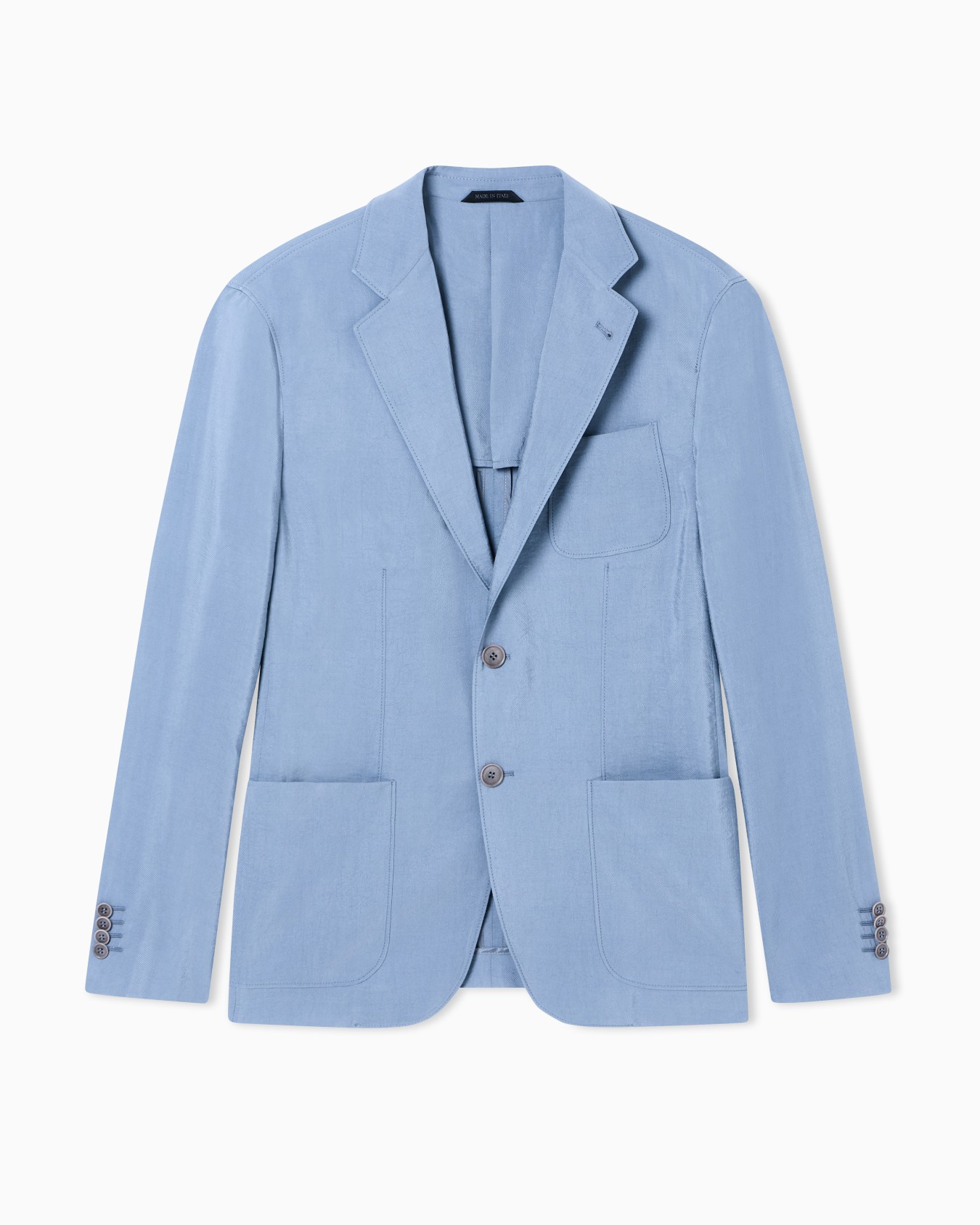 Upton Line single-breasted jacket in washed silk Slide 0