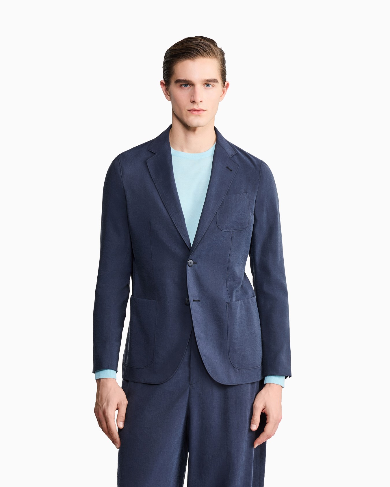 Giacca Linea Upton monopetto in seta lavata ASV Slide 3