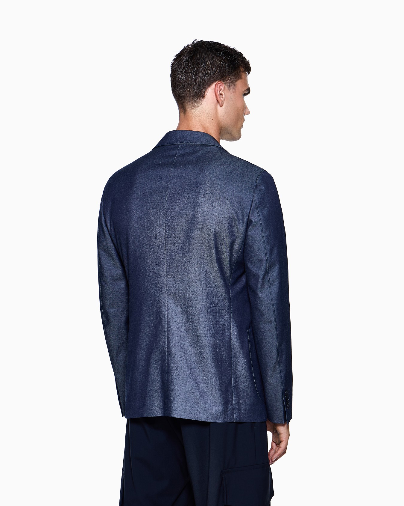 Upton Line single-breasted jacket in denim-effect serge Slide 2