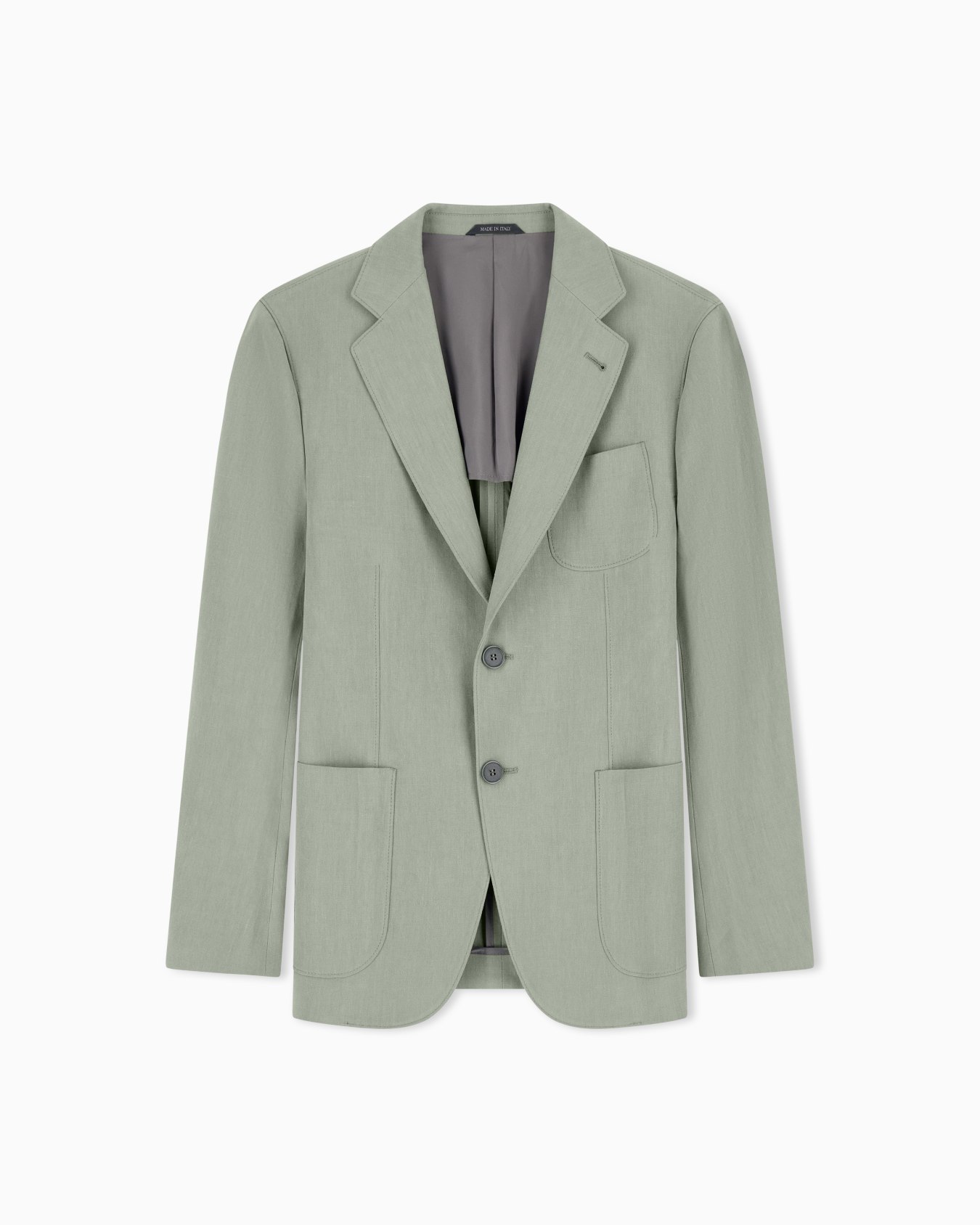 アプトンライン シングルブレストジャケット リネンキャンバス スライドする 0