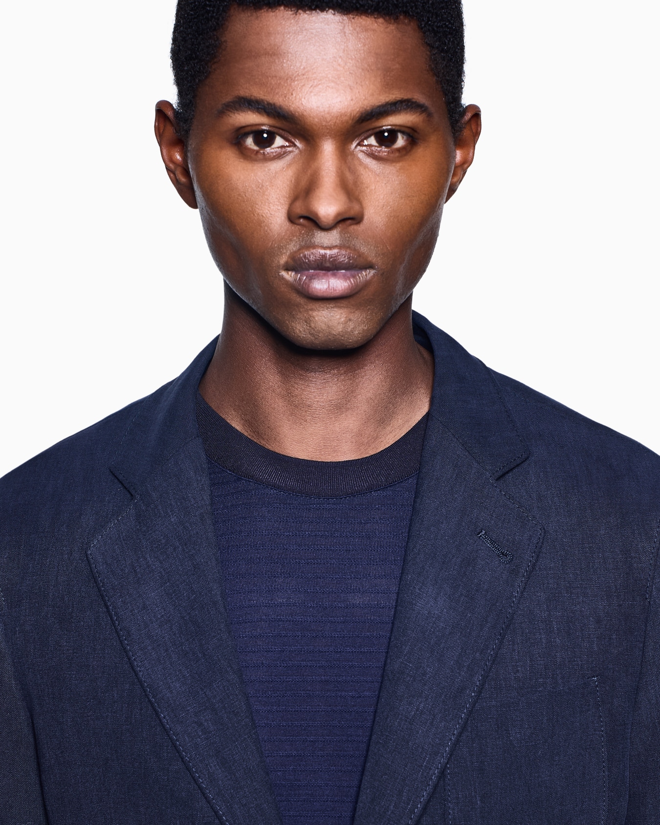 Upton Line single-breasted jacket in linen canvas Slide 6