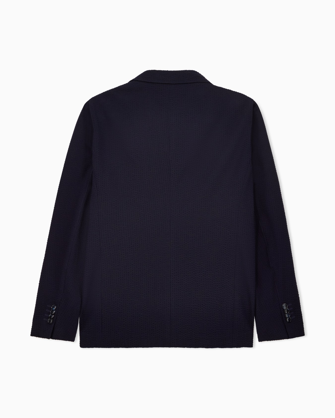 Upton line single-breasted jacket in virgin wool and cashmere seersucker Slide 2