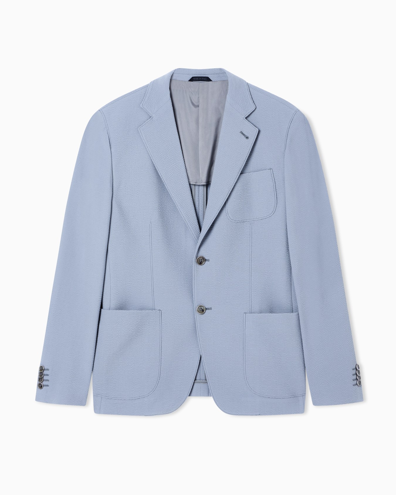 Veste gamme Upton à simple boutonnage en laine vierge seersucker ASV Diapositive 0