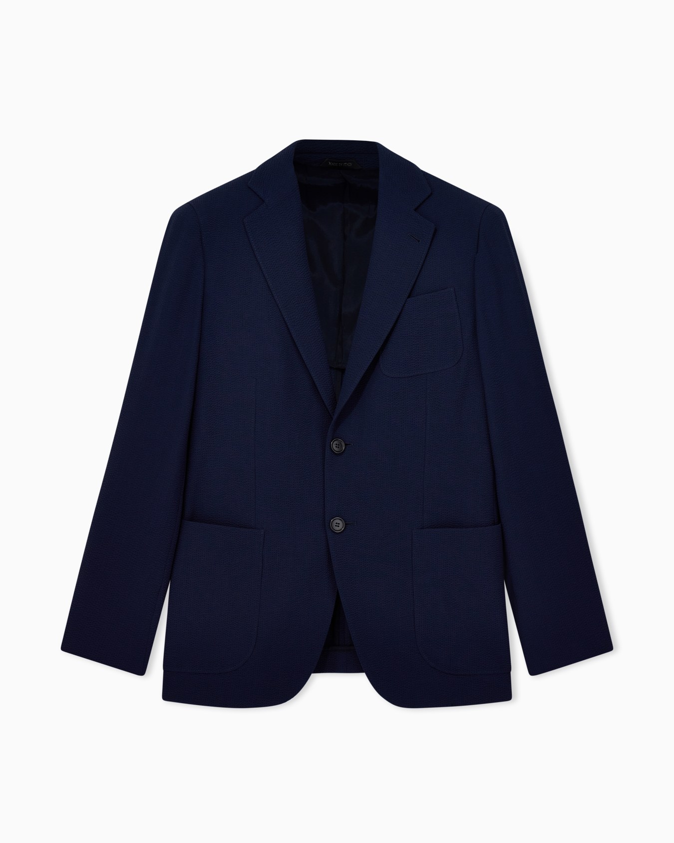 Chaqueta línea Upton de abotonadura sencilla en sirsaca de lana virgen ASV Diapositiva 0