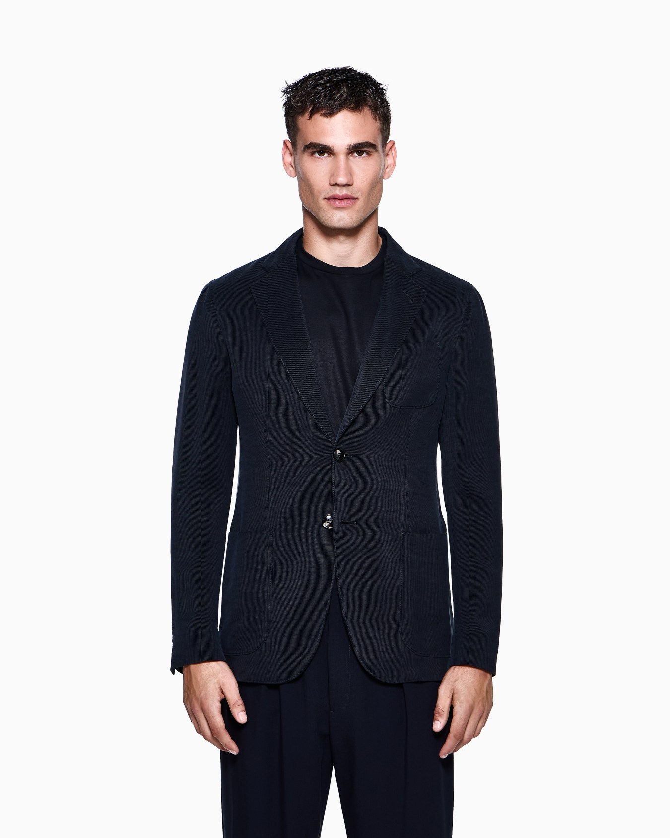 Chaqueta línea Upton de abotonadura sencilla en cupro canneté ASV Diapositiva 3