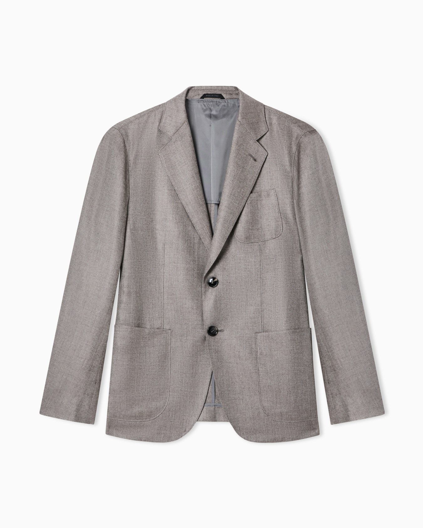 ASV Upton Line single-breasted jacket in chevron silk and cashmere Slide 0