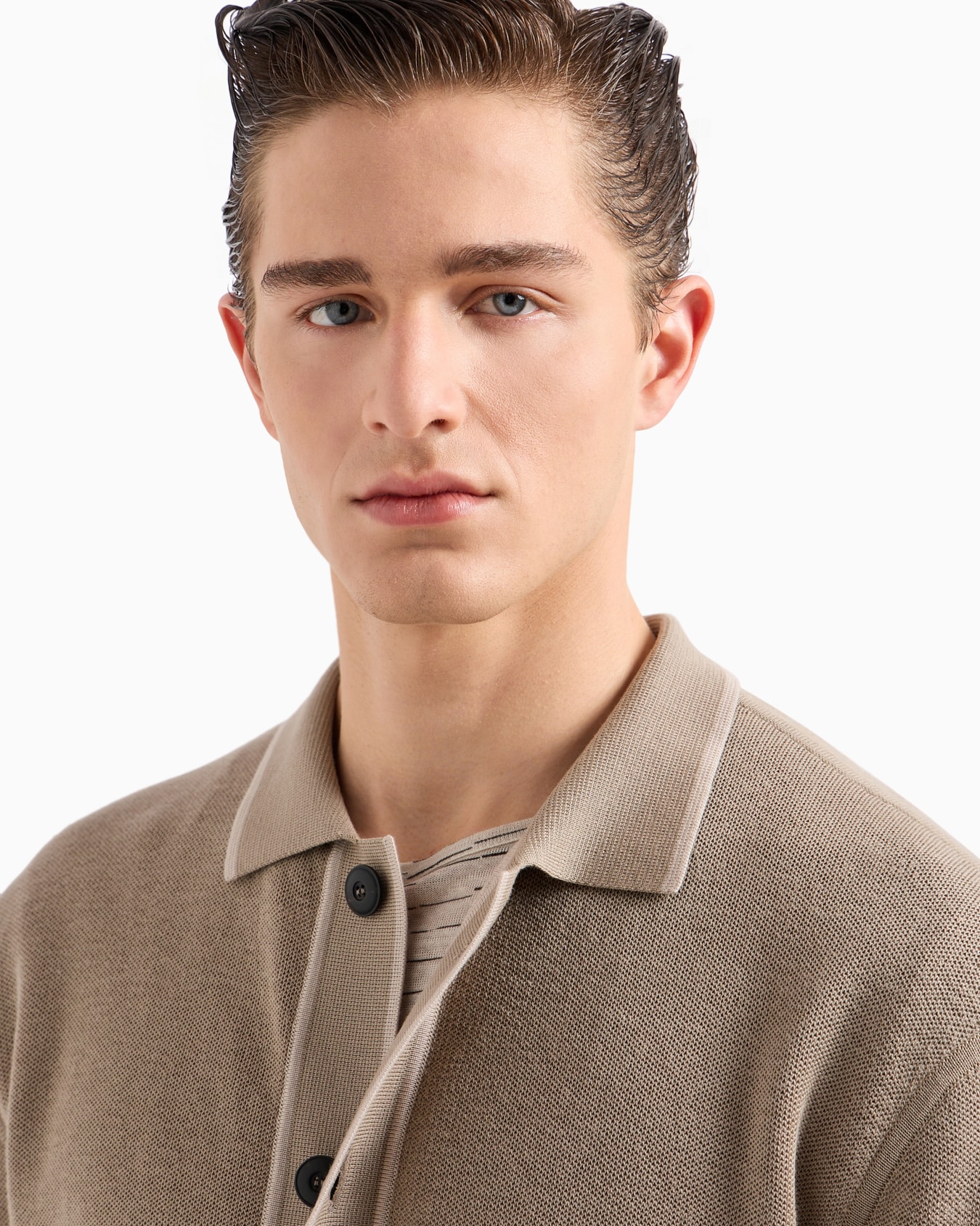 Cardigan in cotone, seta e cashmere Slide 4