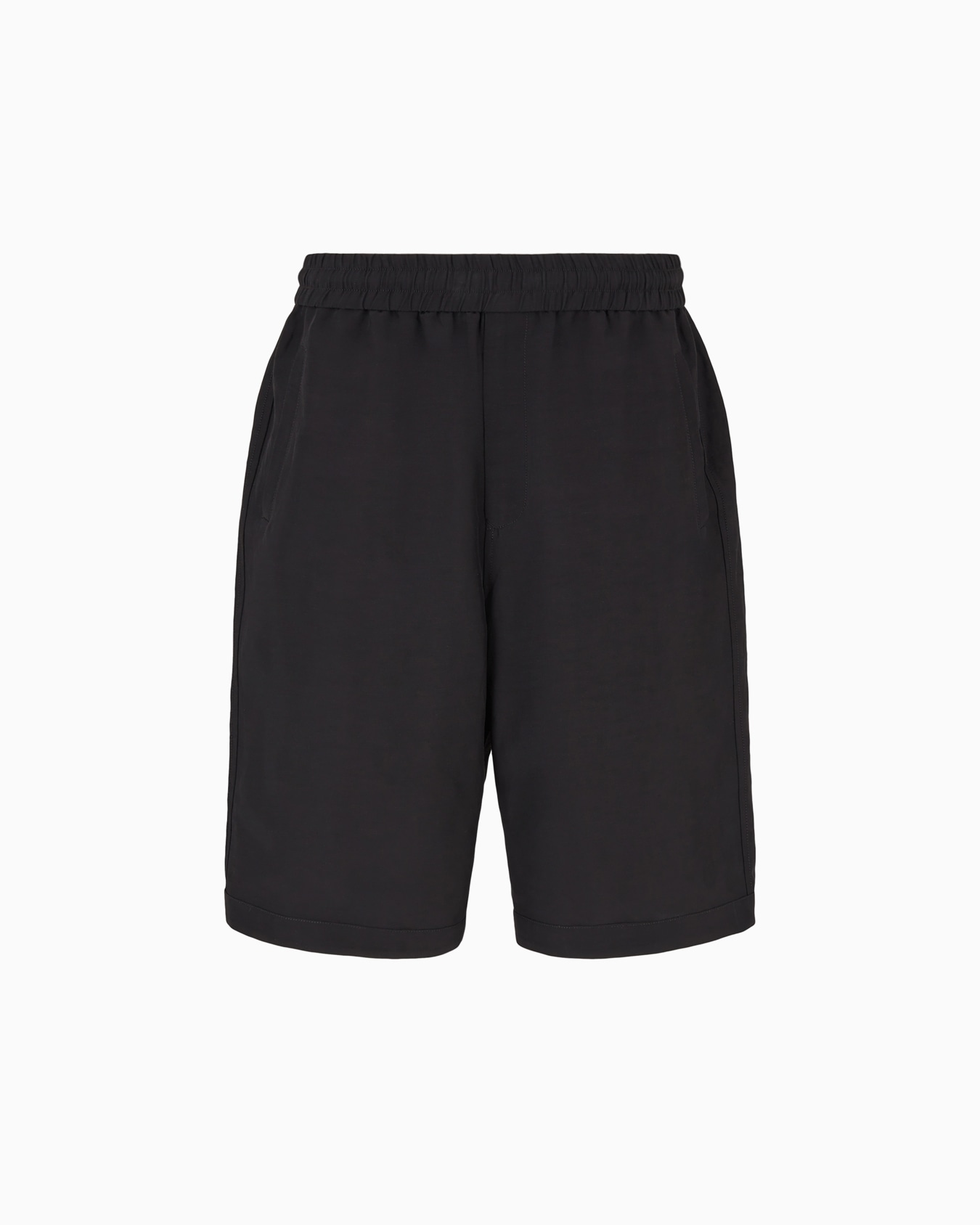 Viscose and linen canvas Bermuda shorts Slide 0