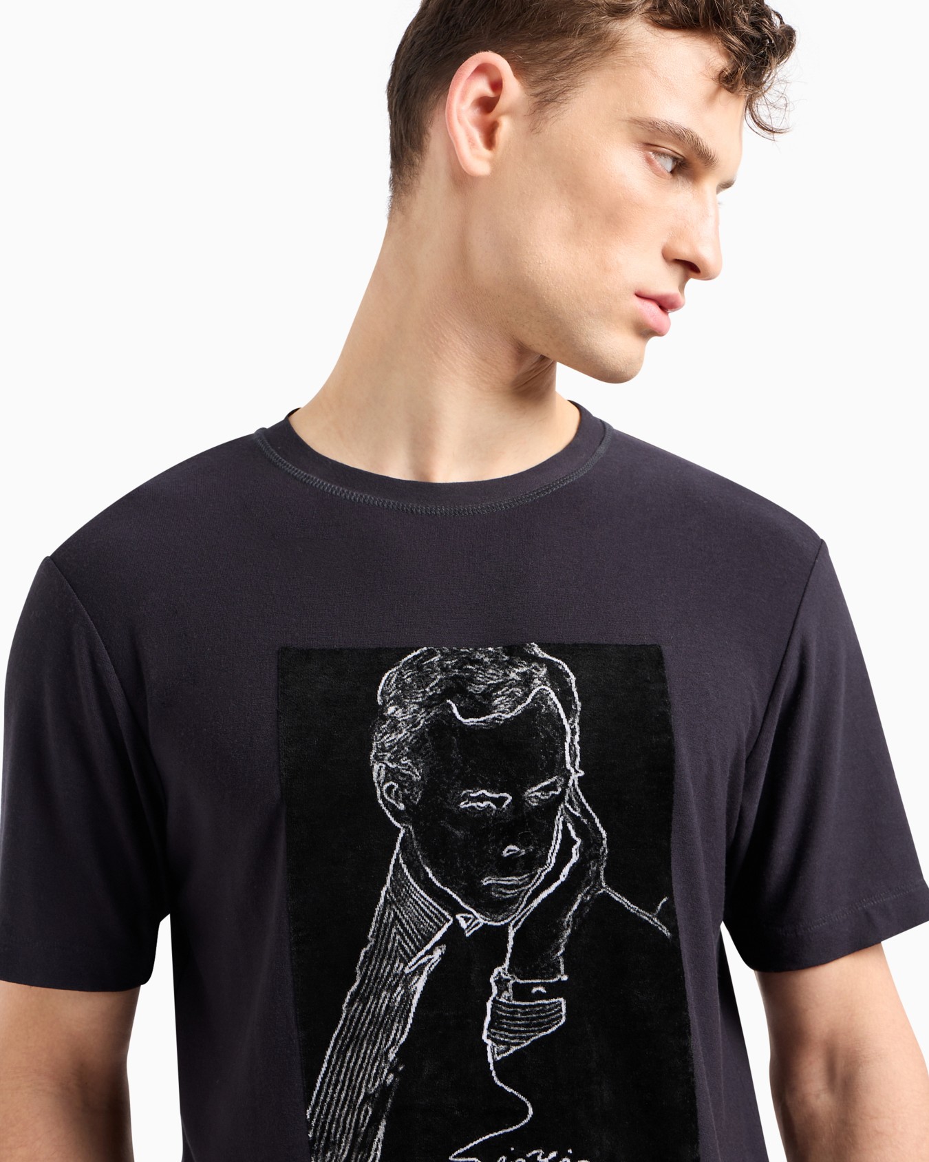 T-shirt ras-du-cou en jersey de viscose Diapositive 5