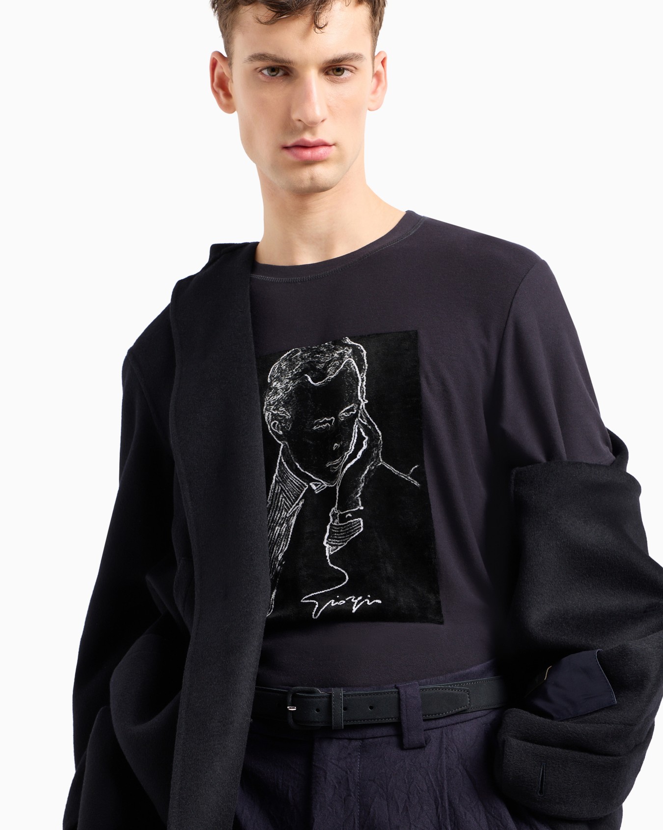T-shirt ras-du-cou en jersey de viscose Diapositive 6