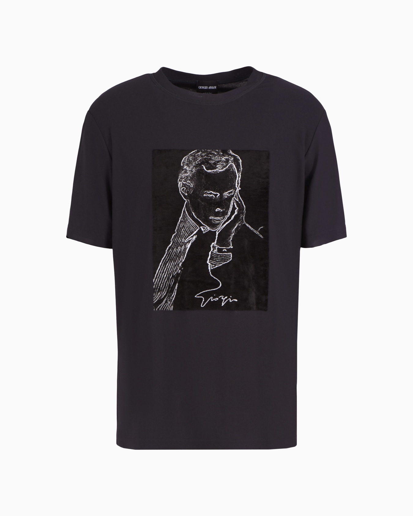 T-shirt ras-du-cou en jersey de viscose Diapositive 0