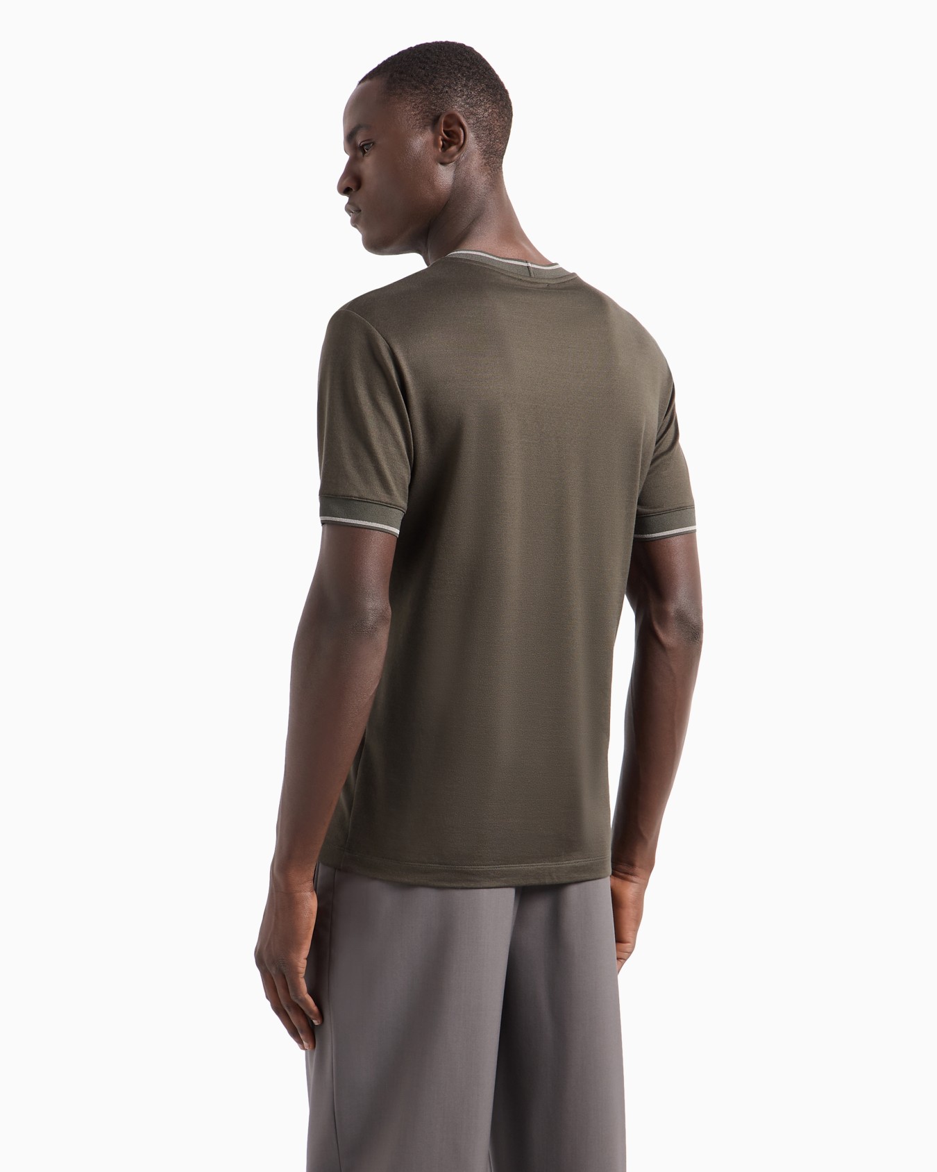 Silk and cotton jersey crew-neck T-shirt Slide 2
